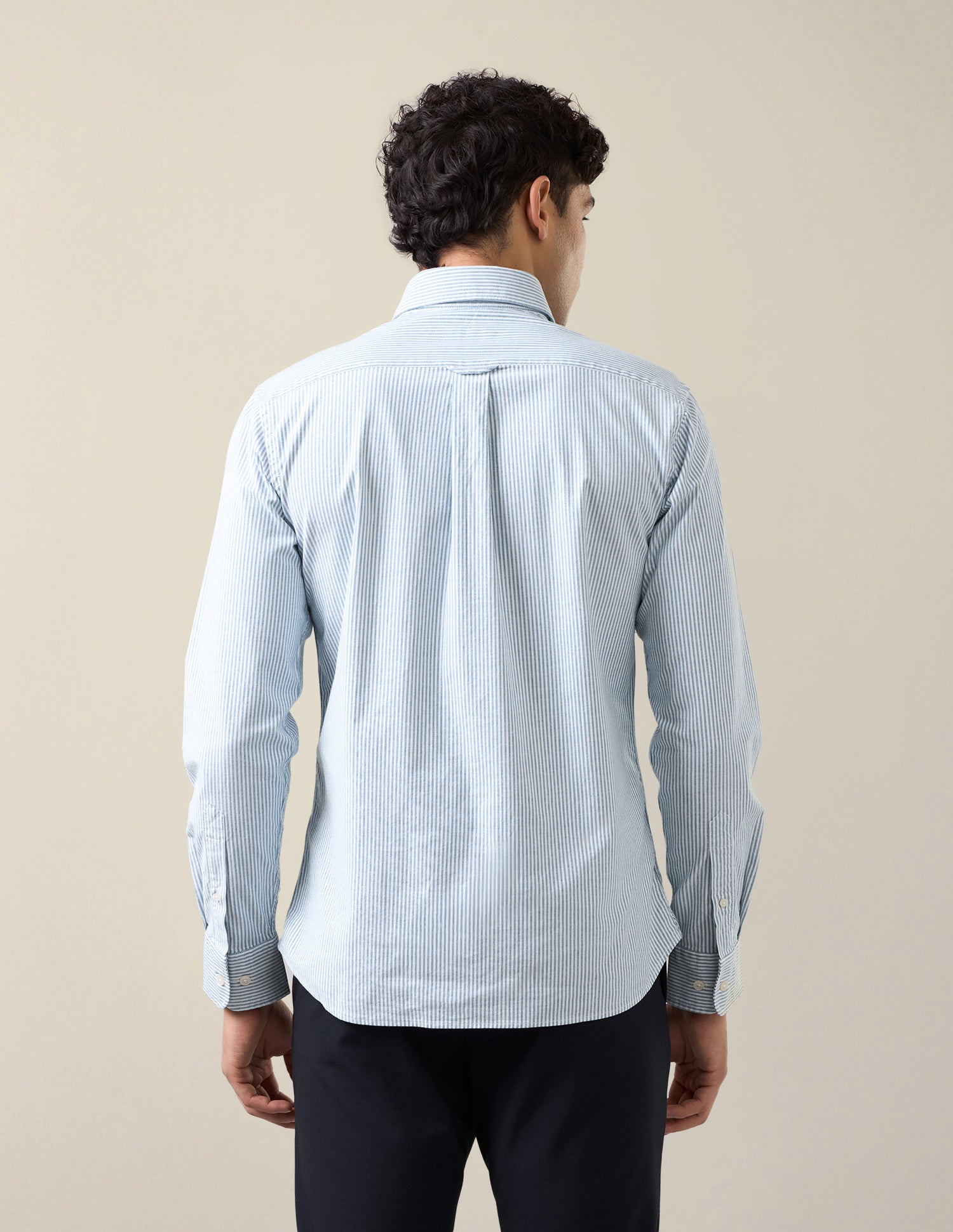 Vertical Striped Oxford Shirt Teal - U.S. Polo Assn. India | Large