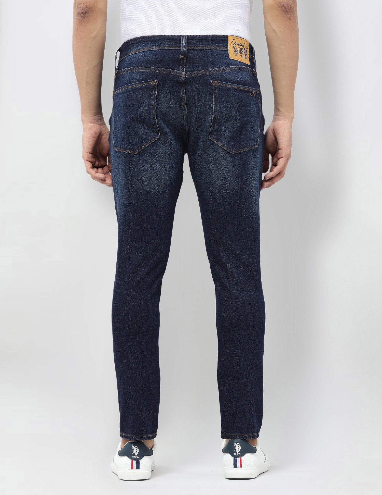 Henry Tapered Fit Blue Jeans Med Blue - U.S. POLO ASSN. | Large