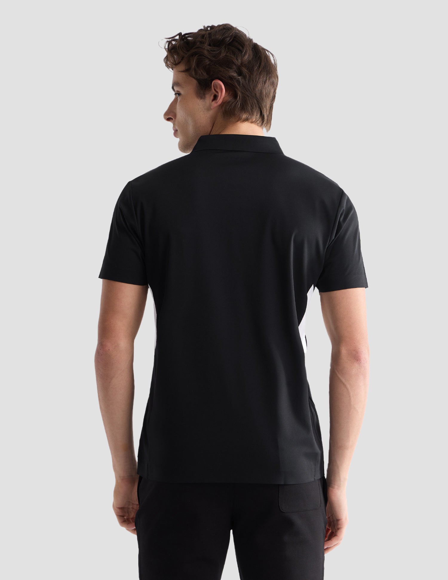 Solid Slim Fit Active Polo Shirt Black - U.S. Polo Assn. India | Large