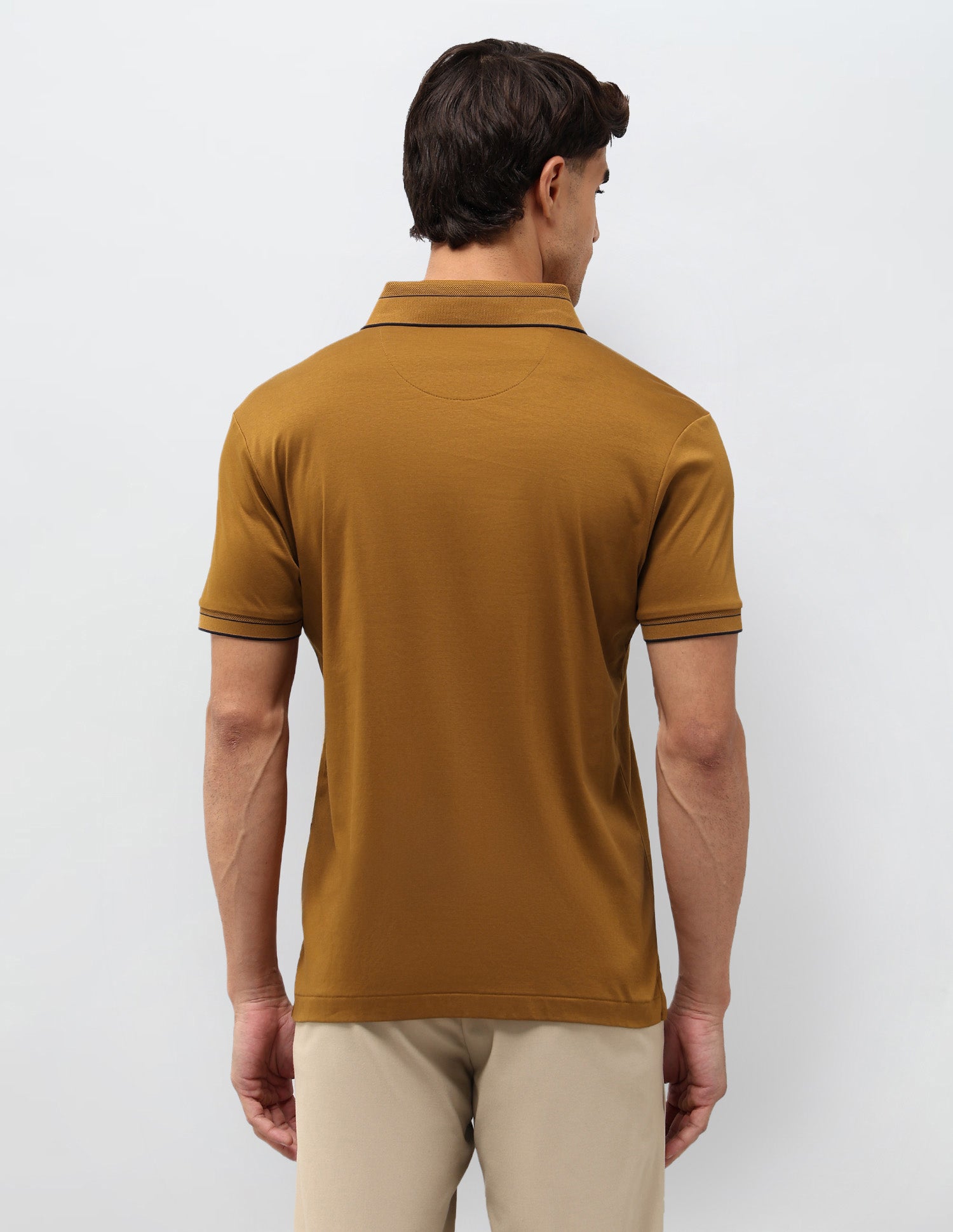 Solid Regular Fit Polo Shirt Mustard - U.S. POLO ASSN. | Large