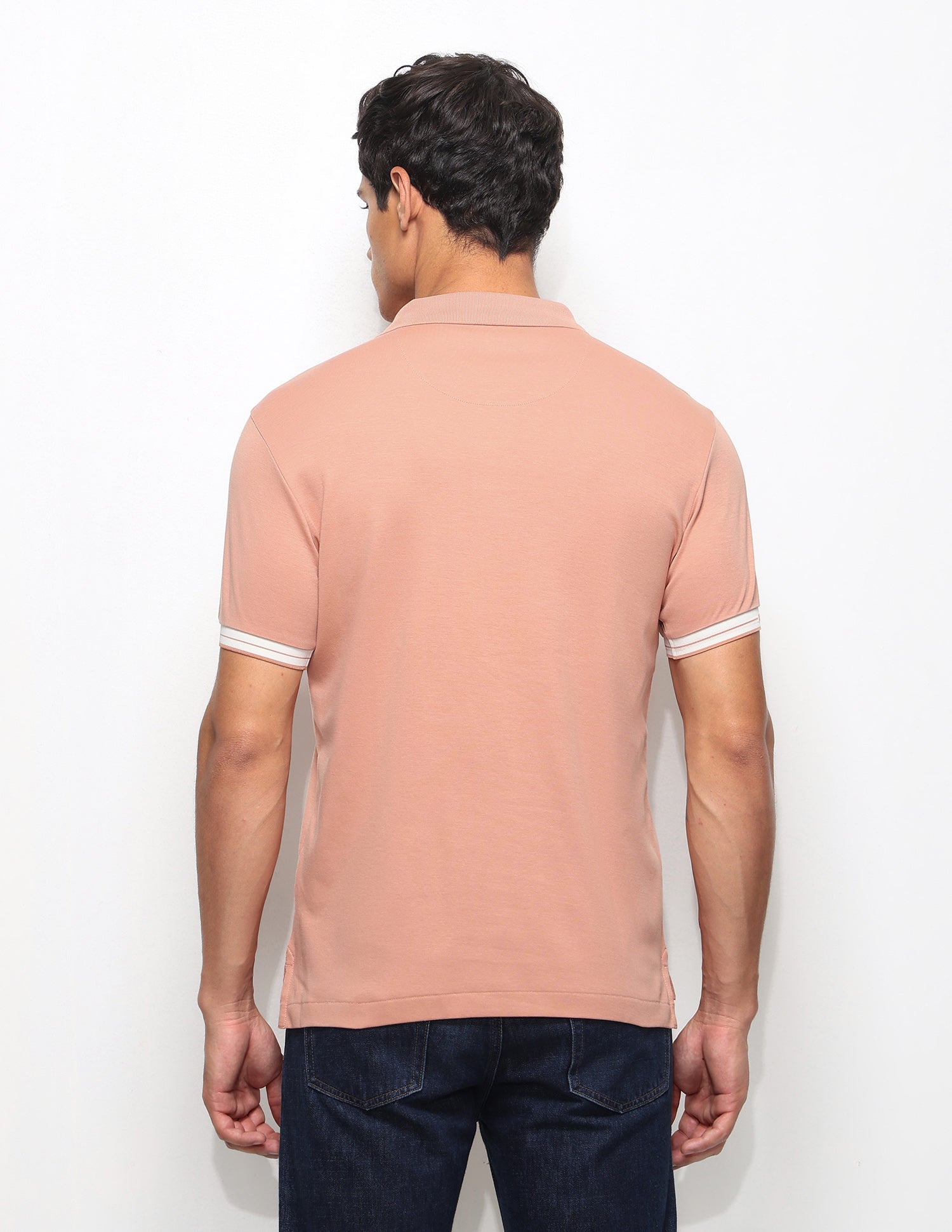 Solid Slim Fit Polo Shirt Pink - U.S. Polo Assn. India | Large