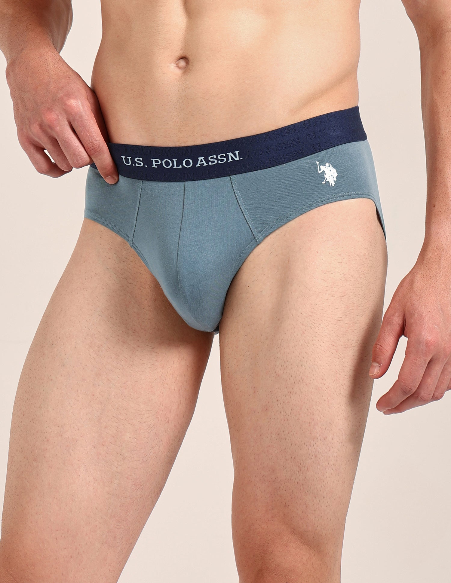 Antibacterial Dual Layered OEB21 Brief - Pack Of 2 Navy/Stromy Weather - U.S. Polo Assn. India | Large