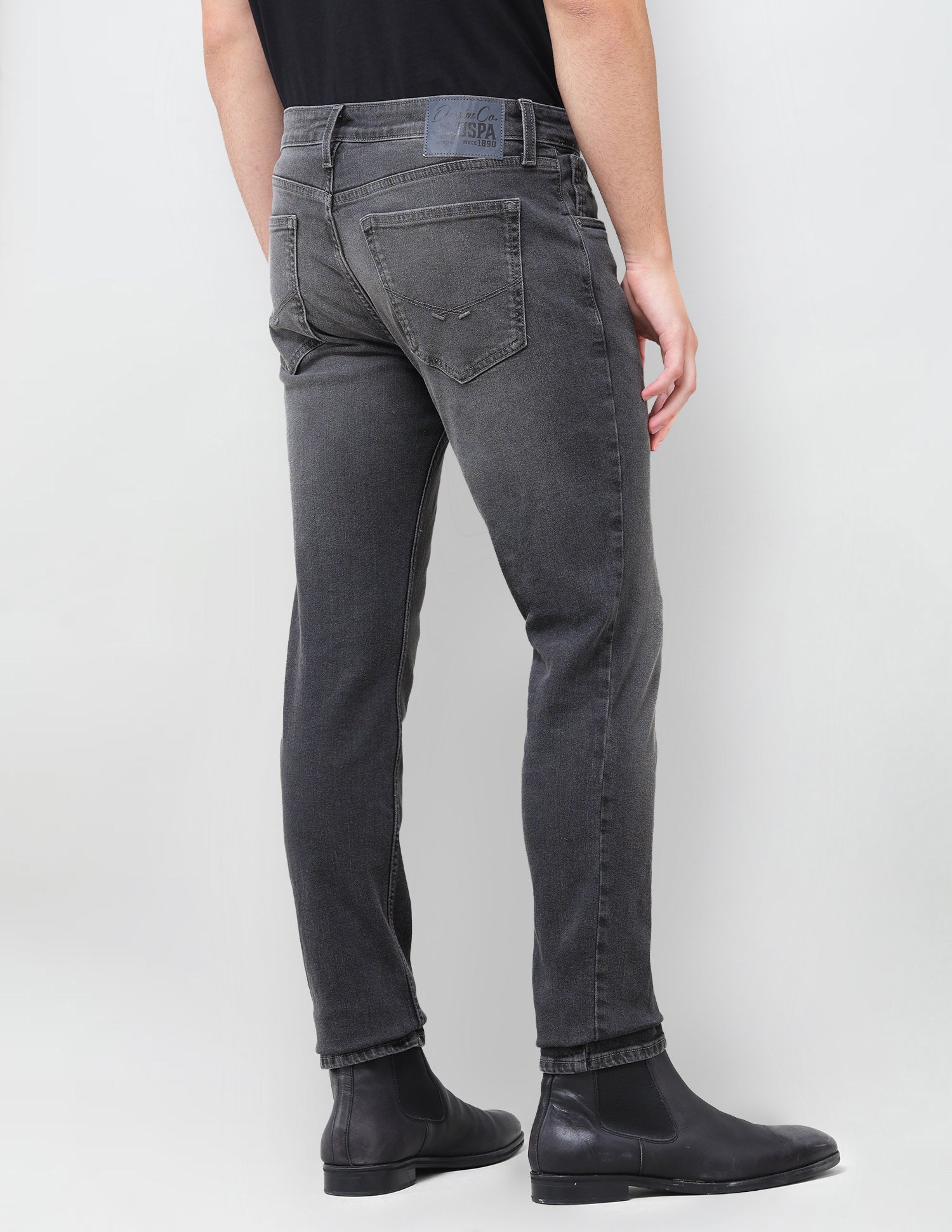 Brandon Slim Tapered Fit Grey Jeans Grey - U.S. Polo Assn. India | Large