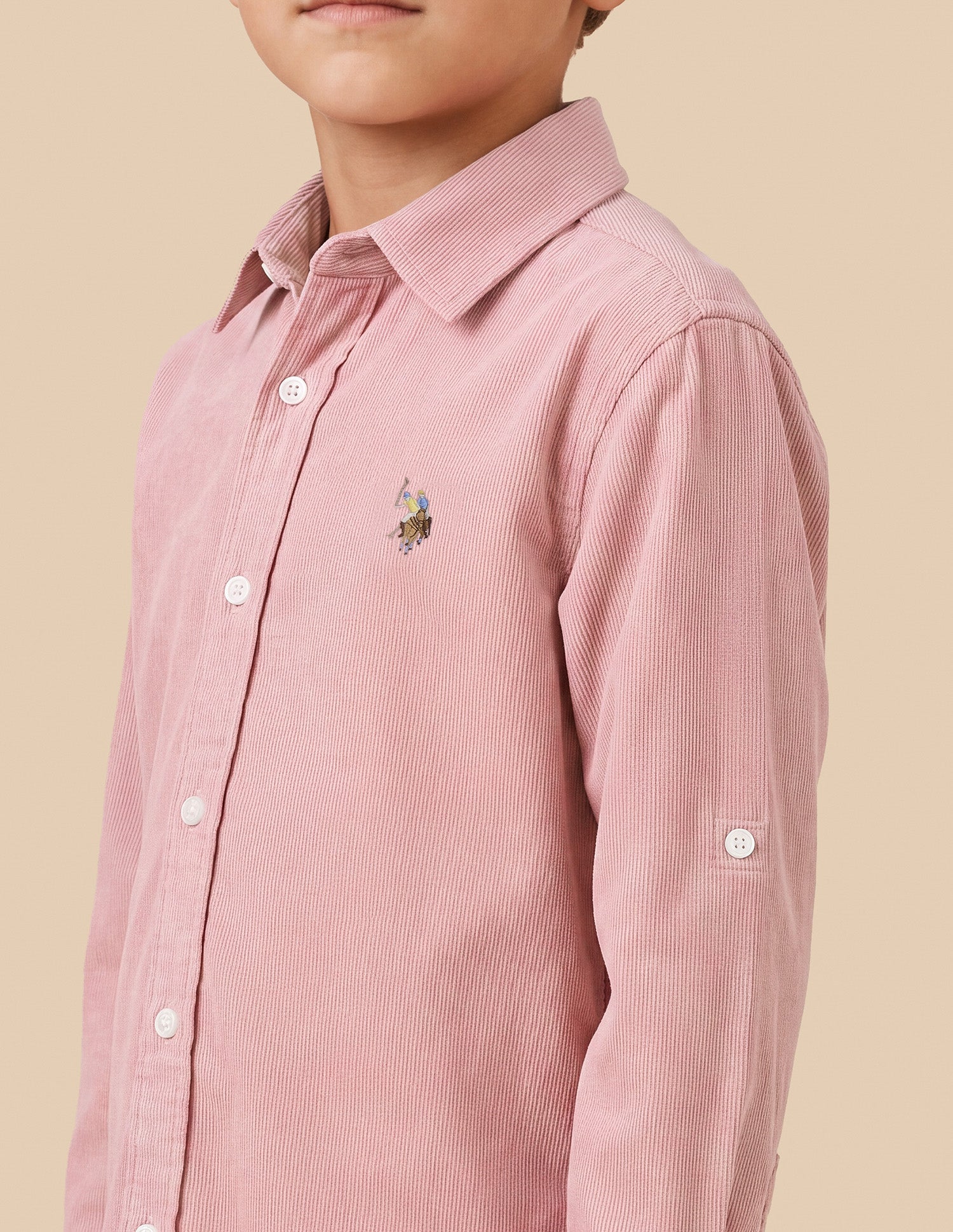 Corduroy Regular Fit Shirt Pink - U.S. Polo Assn. India | Large