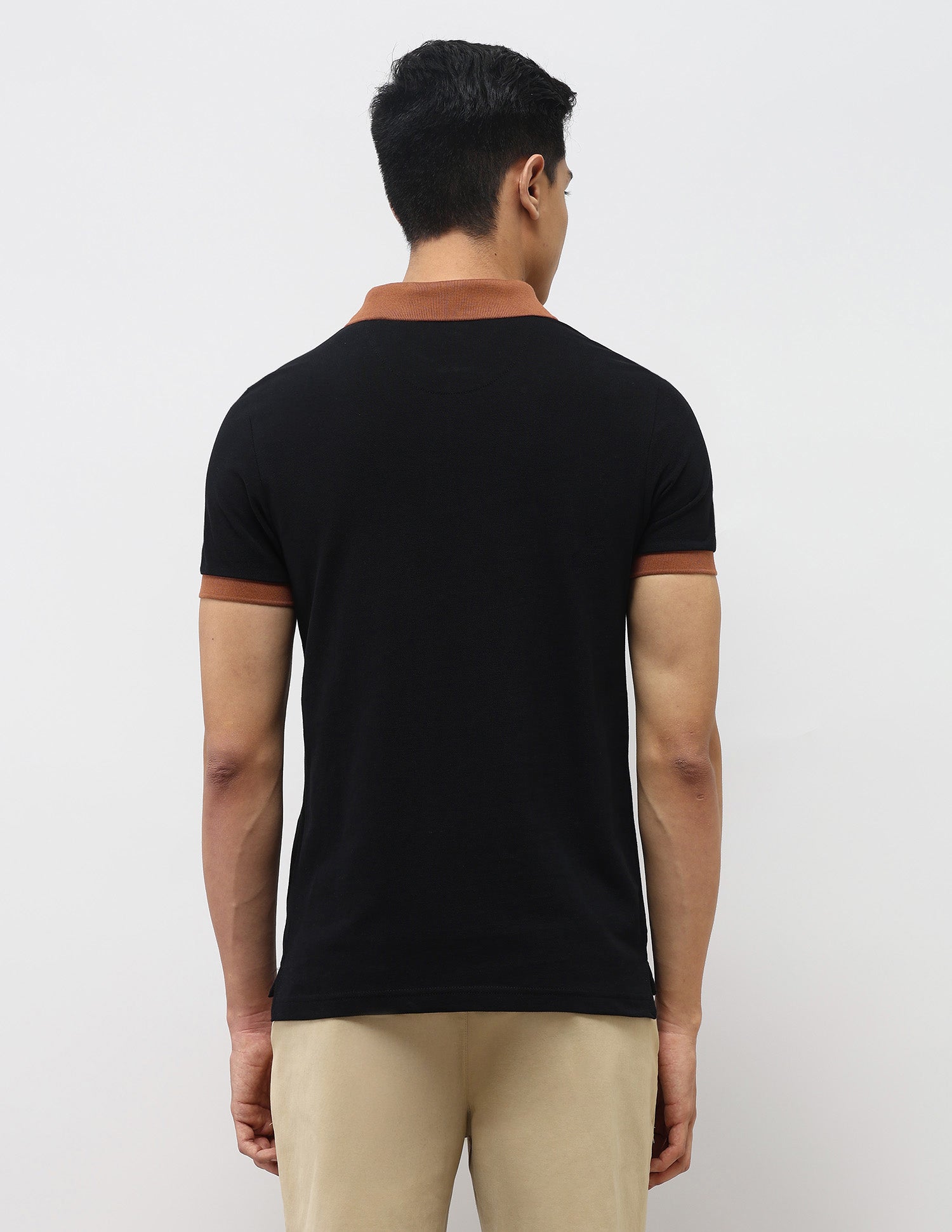 Pure Cotton Muscle Fit Polo Shirt Black - U.S. Polo Assn. India | Large