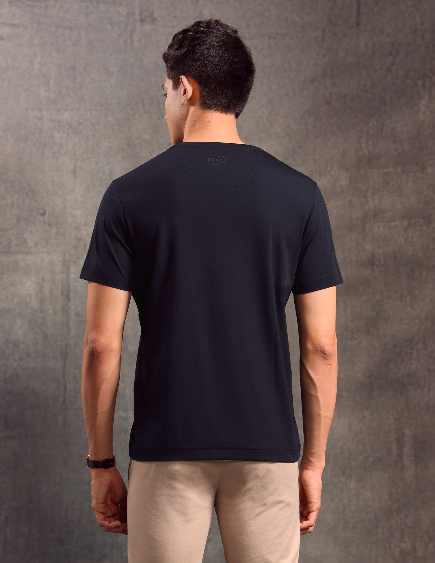 Brand Embossed Regular Fit T-shirt Navy - U.S. POLO ASSN. | Large