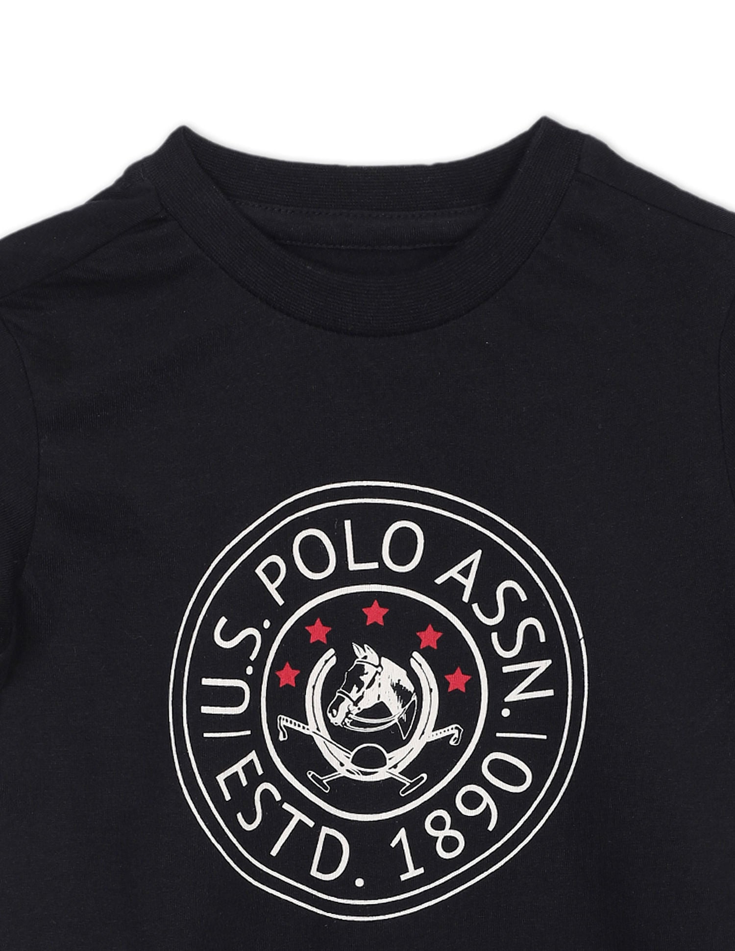 Boys Assorted Crew Neck Printed T-Shirt - Pack Of 2 Yellow and Black - U.S. POLO ASSN. | Large