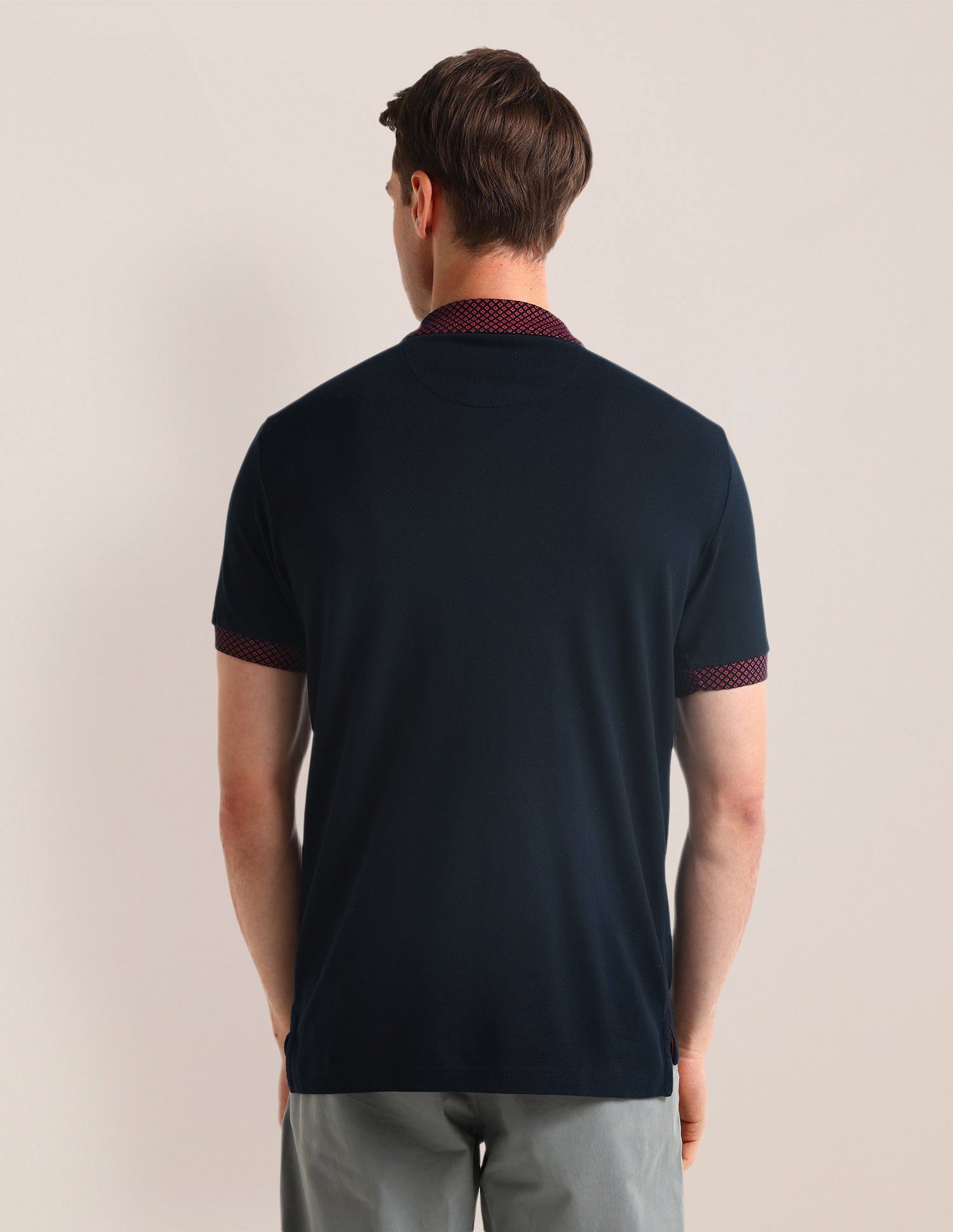 Solid Slim Fit Polo Shirt Navy - U.S. Polo Assn. India | Large