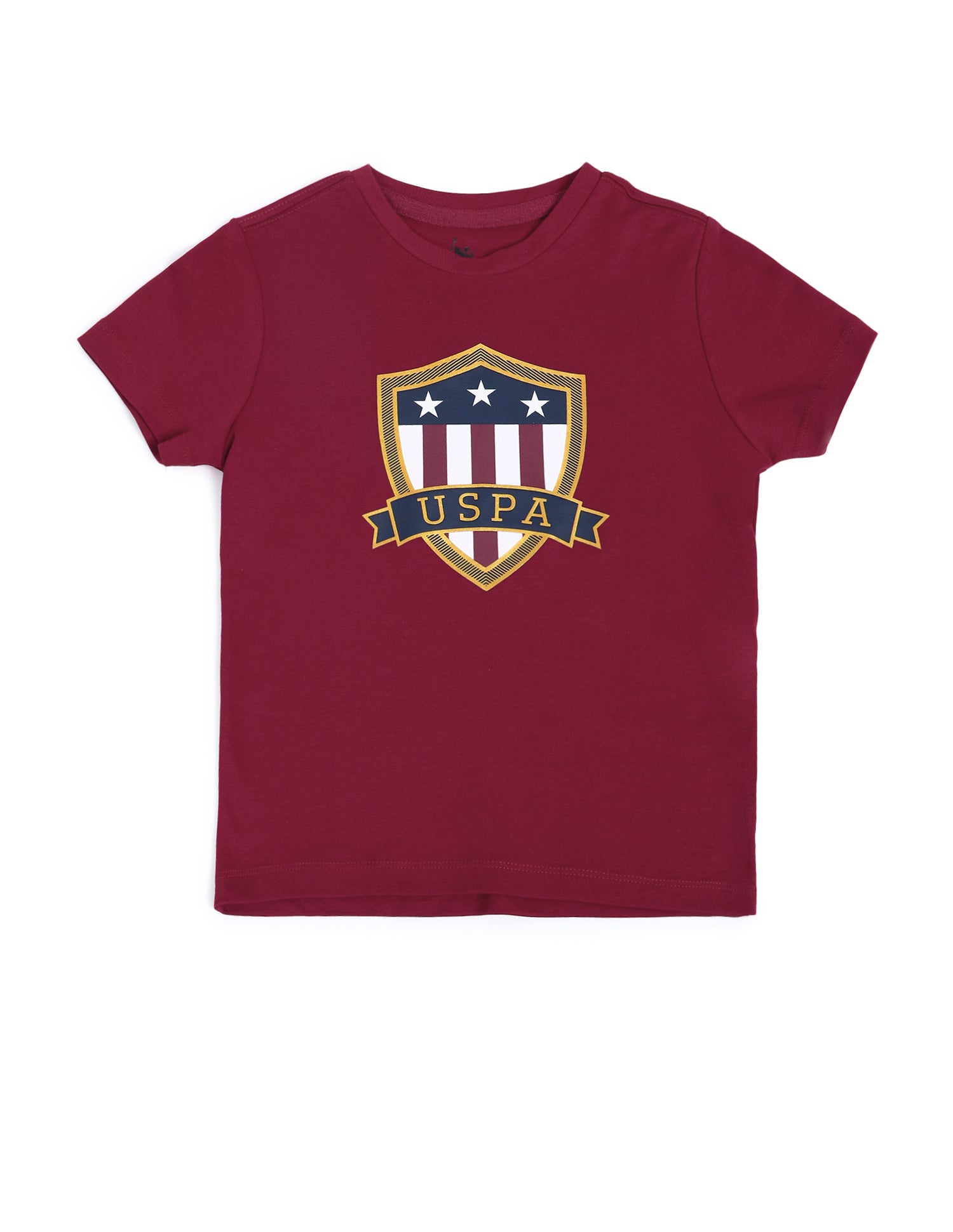 Boys Brand Printed T-Shirt Maroon - U.S. Polo Assn. India | Large