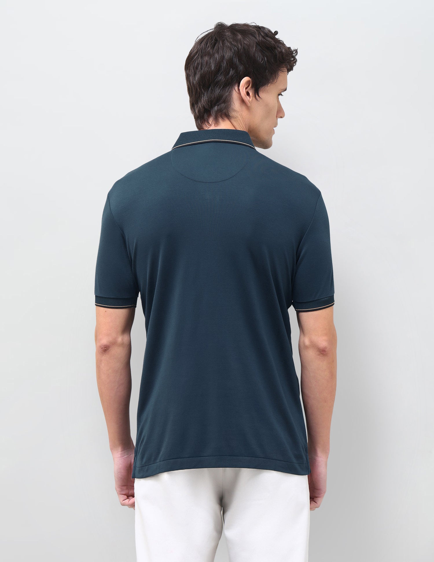 Solid Slim Fit Polo Shirt Teal - U.S. Polo Assn. India | Large