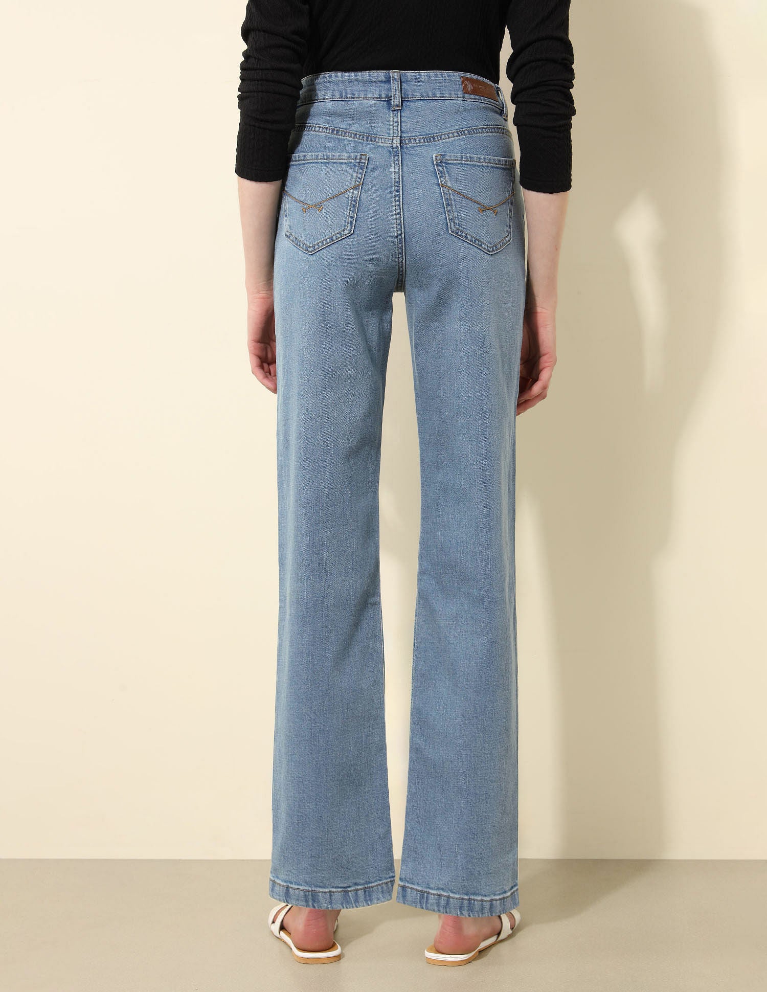 High Rise Straight Fit Jeans Blue - U.S. POLO ASSN. | Large