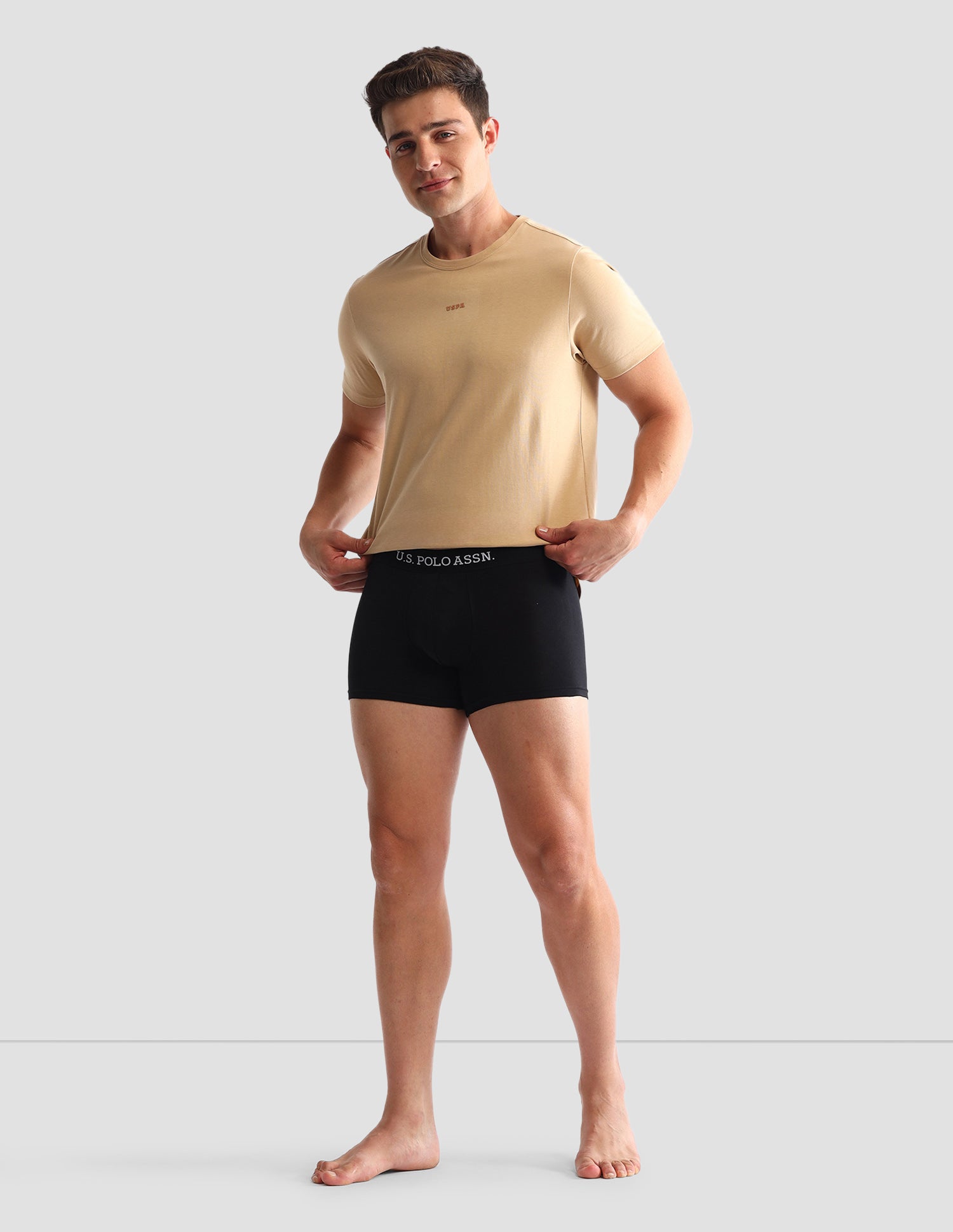 Pack Of 3 Anti-Microbial Underwear Trunks - OET14-NGN-P3 Navy, Iron Gate and Black - U.S. POLO ASSN. | Large