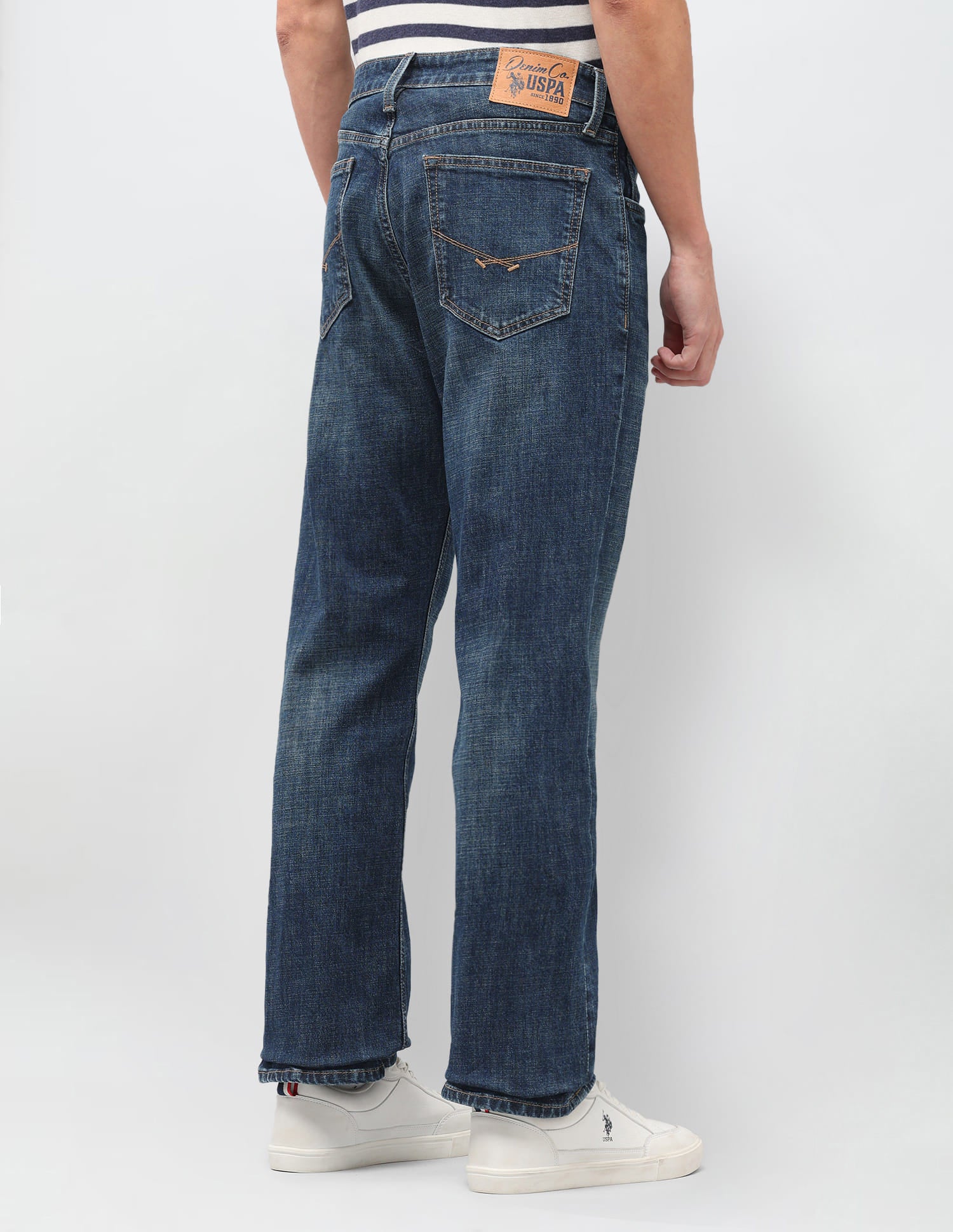 Solid Connor Fit Jeans Blue - U.S. Polo Assn. India | Large