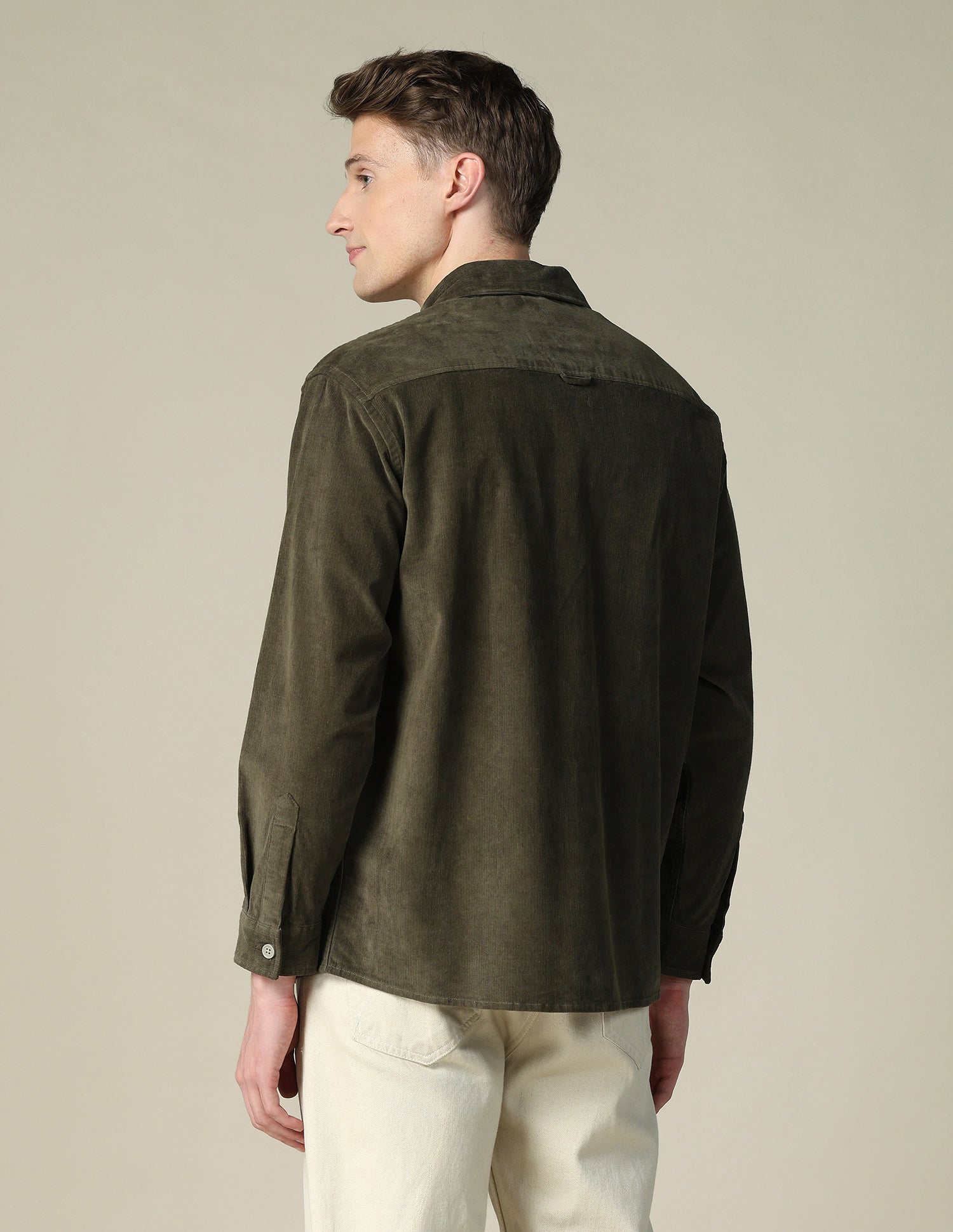 Corduroy Regular Fit Shacket Olive - U.S. POLO ASSN. | Large