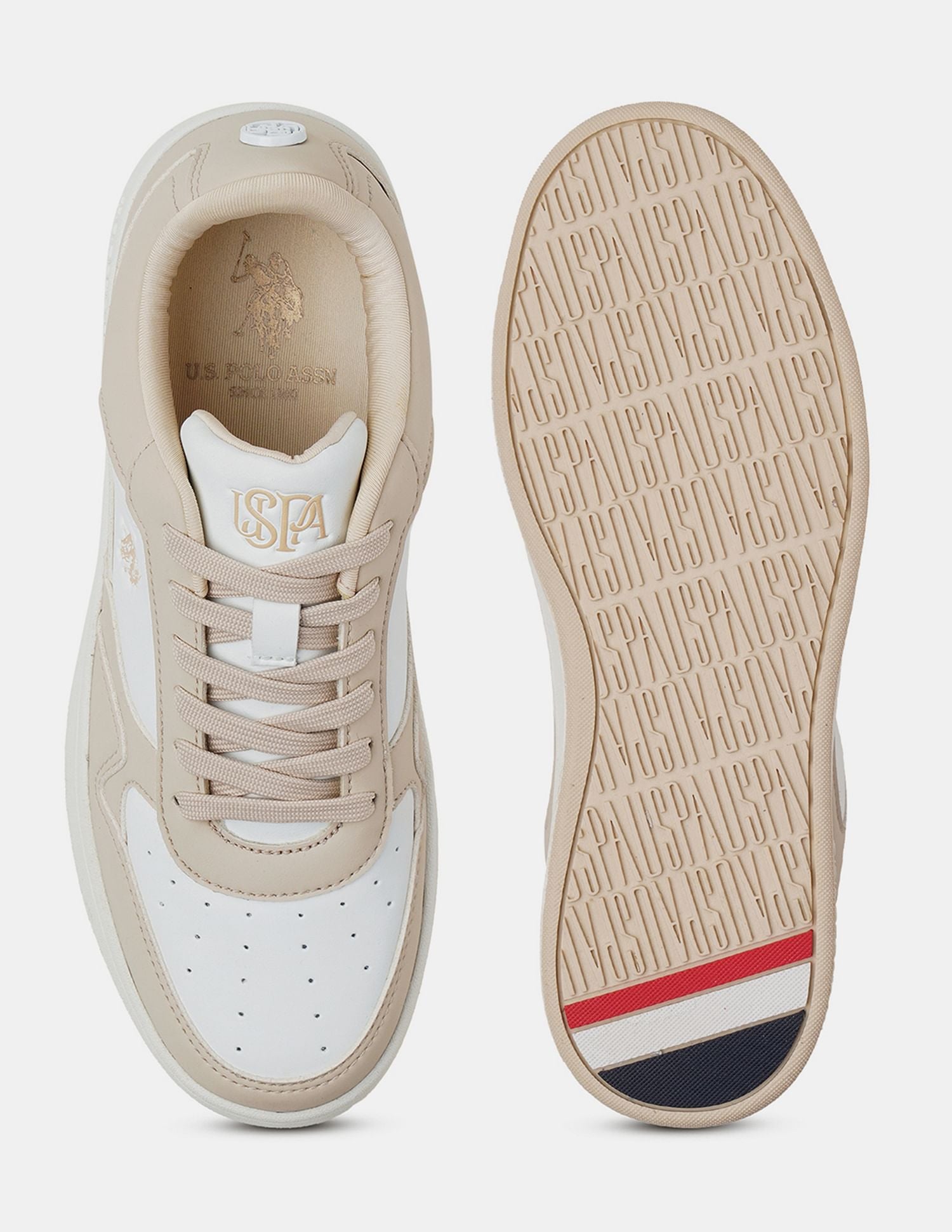 Women Nova 2.0 Colour Blocked Sneakers Nude - U.S. POLO ASSN. | Large