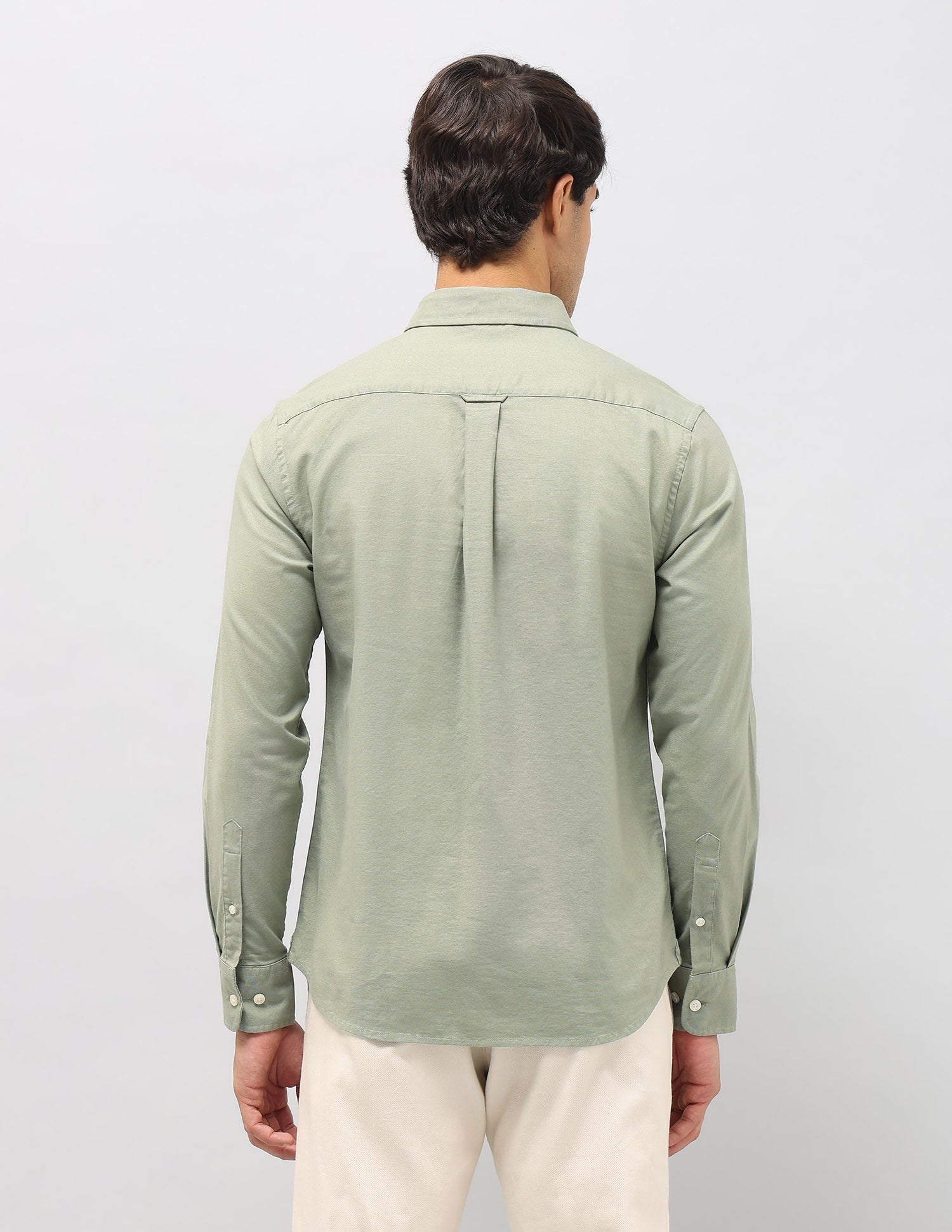 Solid Tailored Fit Shirt Light Green - U.S. Polo Assn. India | Large