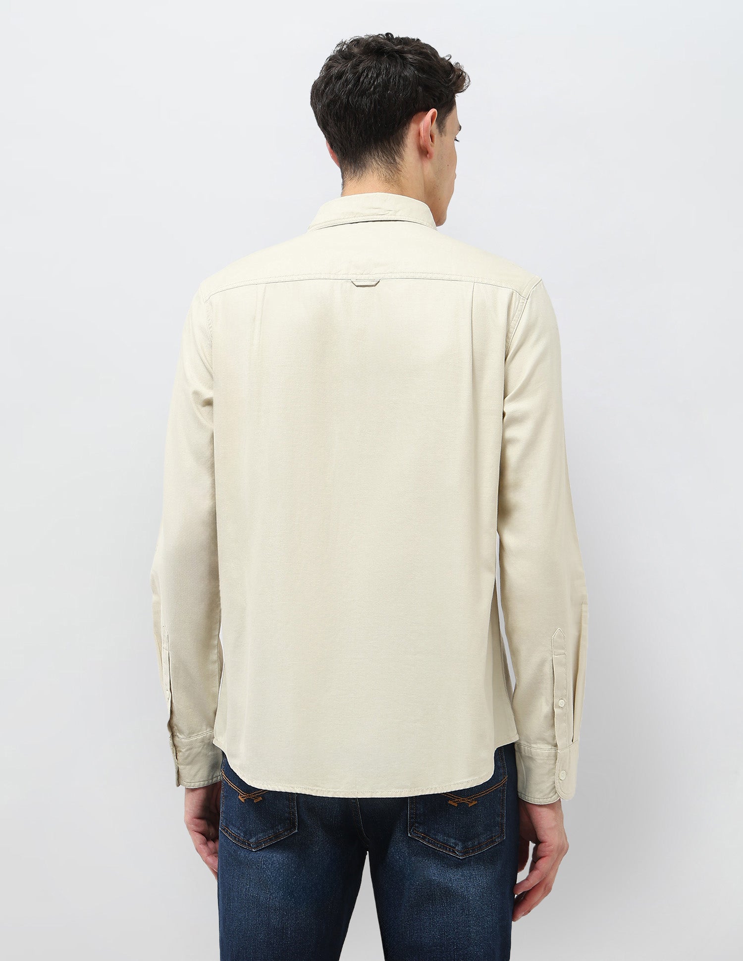 Solid Regular Fit Shirt Beige - U.S. POLO ASSN. | Large