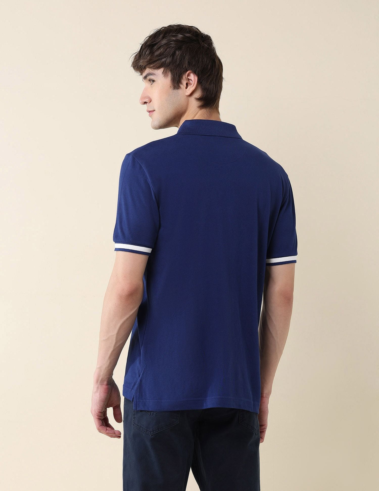 Slim Fit Brand Embroidered Polo Shirt Dark Blue - U.S. POLO ASSN. | Large