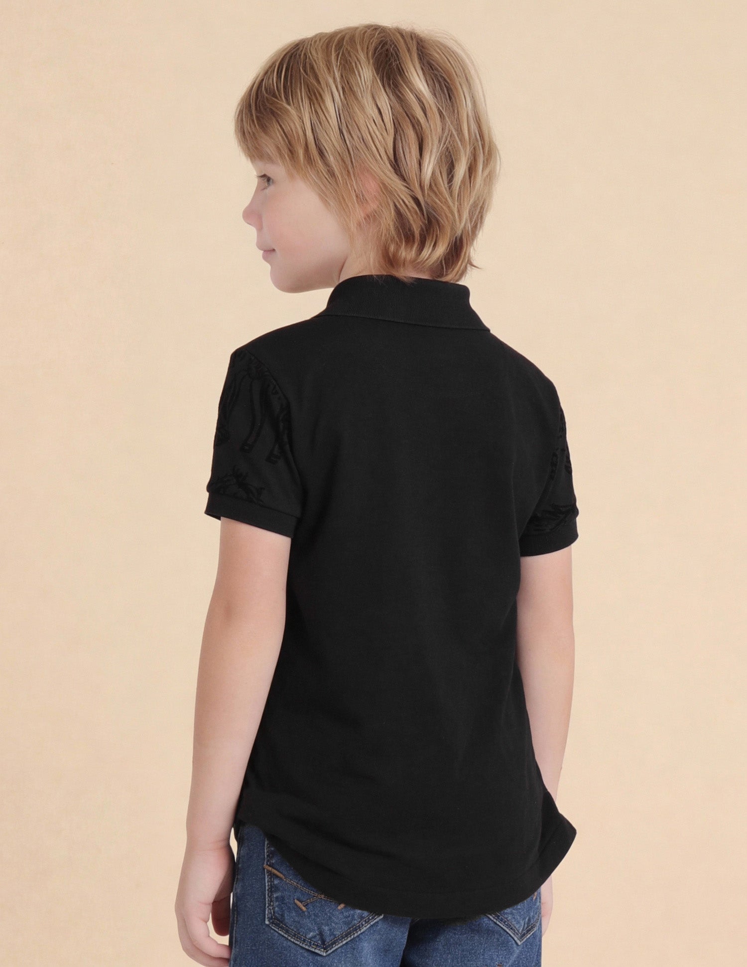 Graphic Printed Regular Fit Polo Shirt Black - U.S. Polo Assn. India | Large