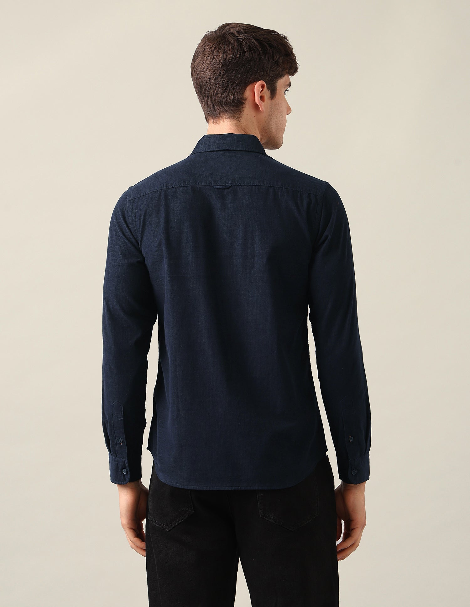 Corduroy Regular Fit Shirt Navy - U.S. Polo Assn. India | Large