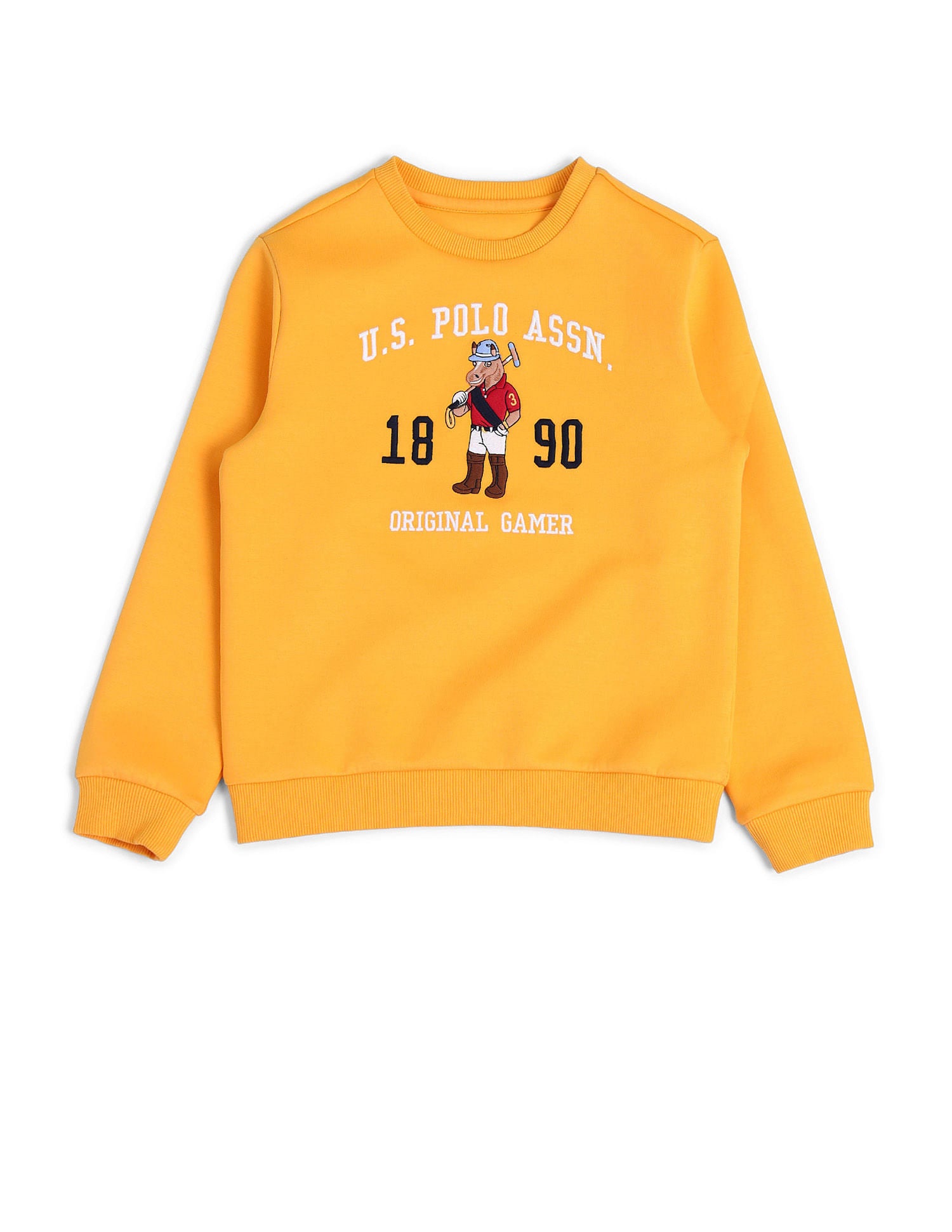 Boys Brand Embroidered Sweatshirt Tawny Port - U.S. POLO ASSN. | Large