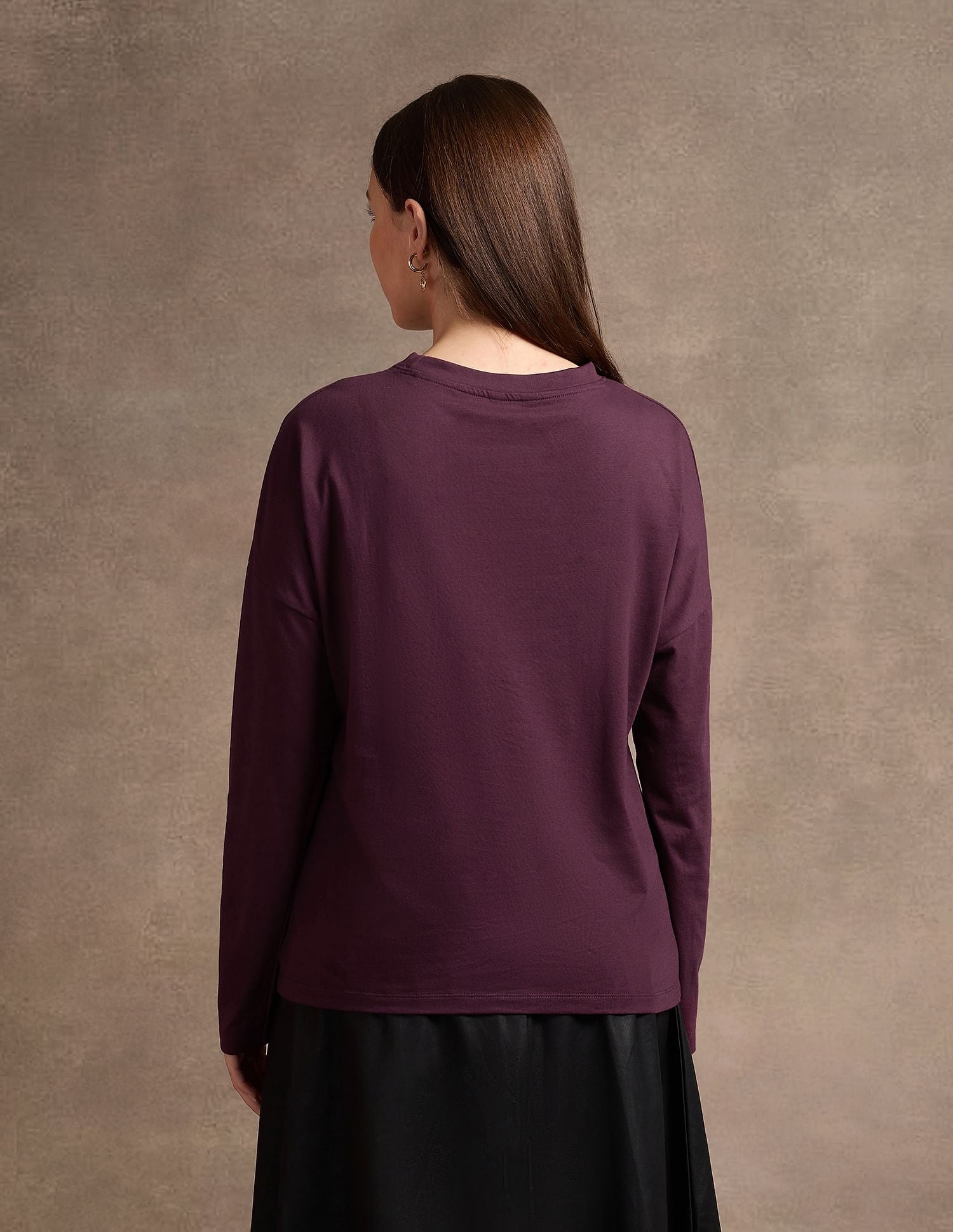 Drop Shoulder Graphic Print T-Shirt Wine - U.S. POLO ASSN. | Large