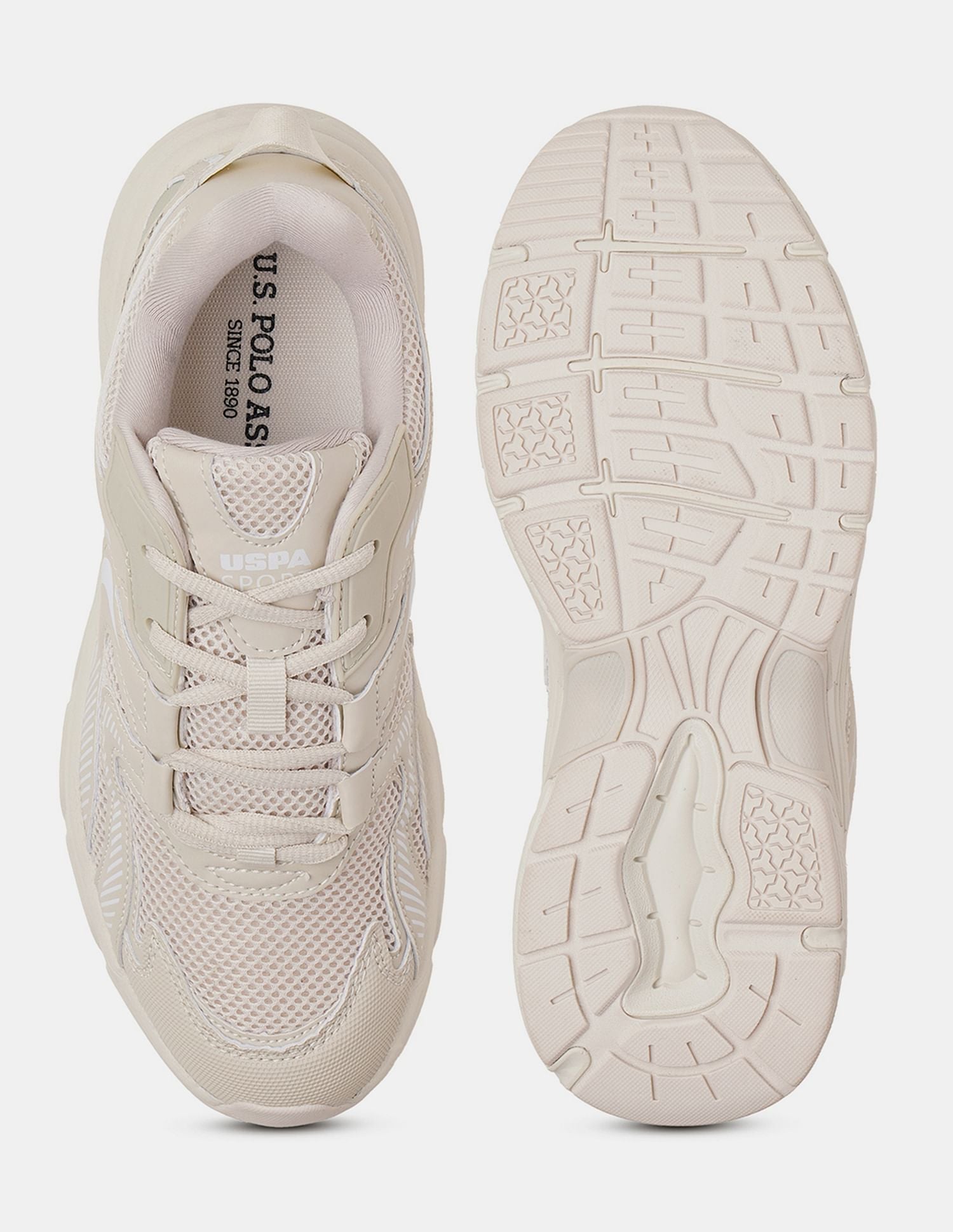 Women So-Young Colour Blocked Sneakers Nude - U.S. POLO ASSN. | Large