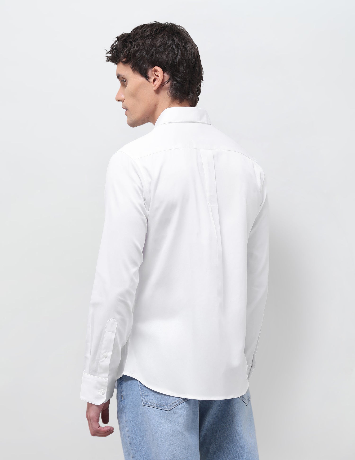Satin Solid Shirt White - U.S. Polo Assn. India | Large