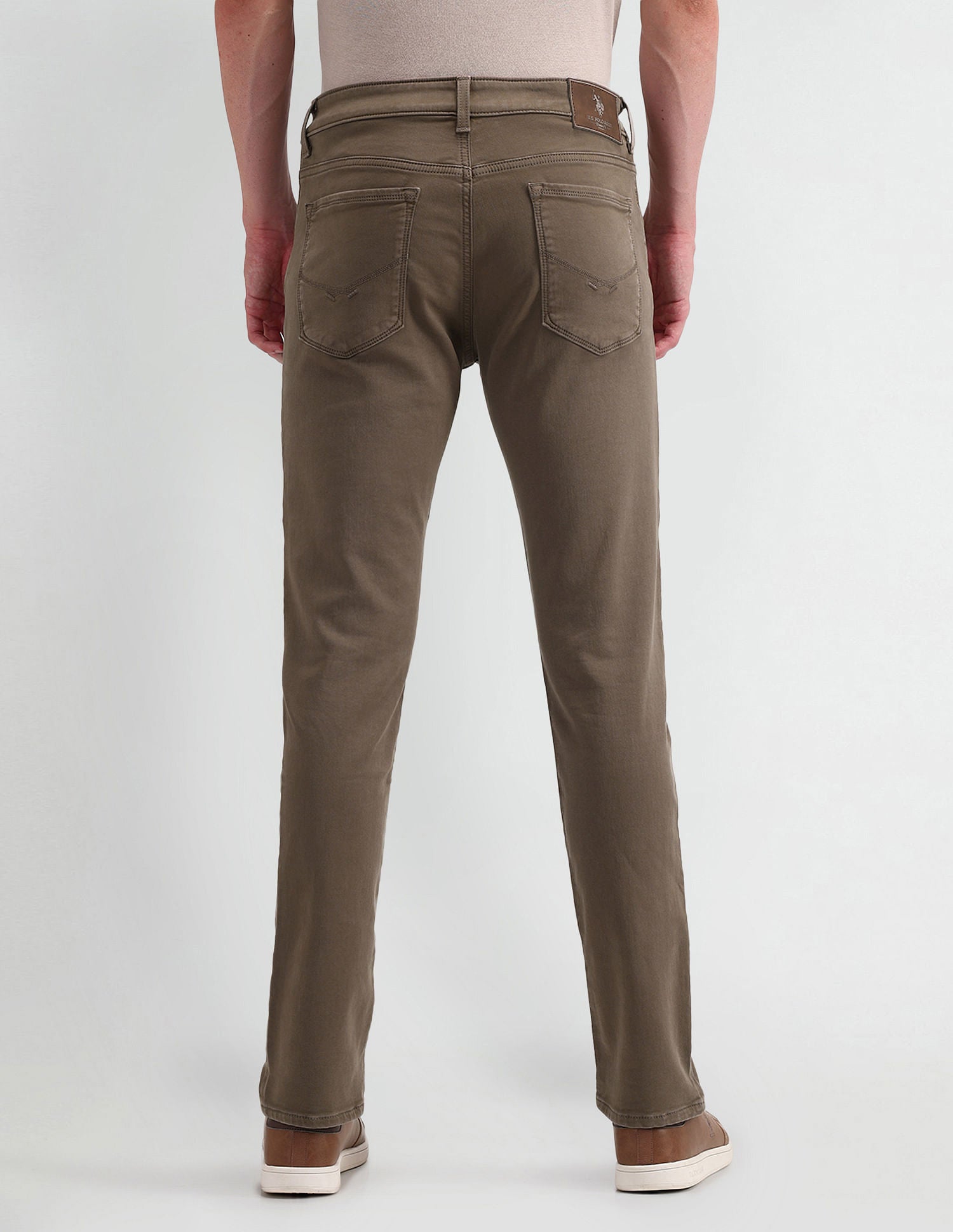 Slim Tapered Fit Brown Jeans Light-Brown - U.S. POLO ASSN. | Large
