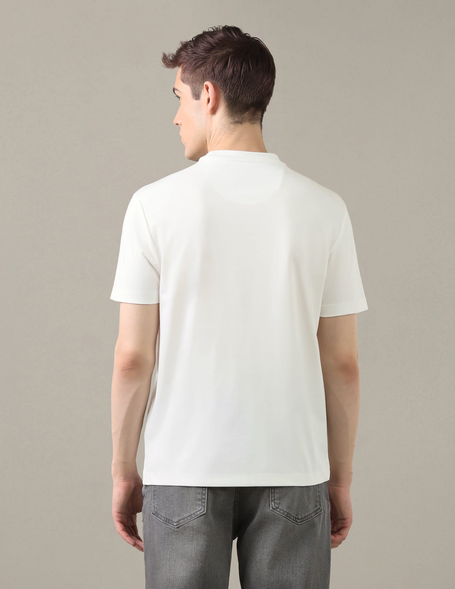 Brand Printed Slim Fit T-Shirt White - U.S. Polo Assn. India | Large