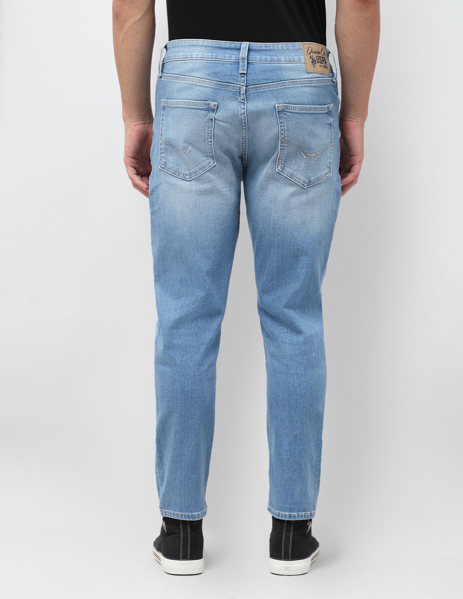 Cole Comfort Cropped Blue Jeans Light Blue - U.S. Polo Assn. India | Large