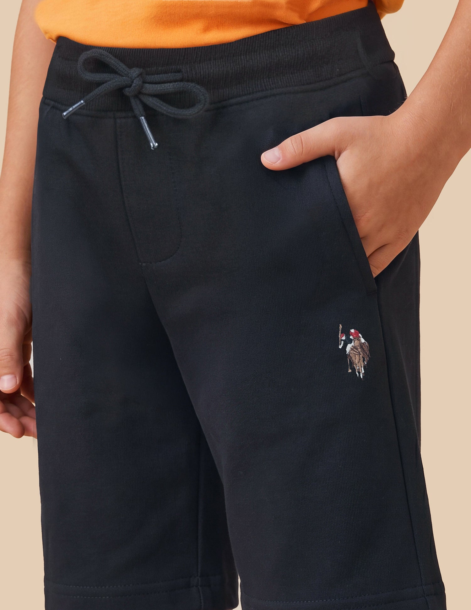 Solid Mid Rise Shorts Navy - U.S. Polo Assn. India | Large