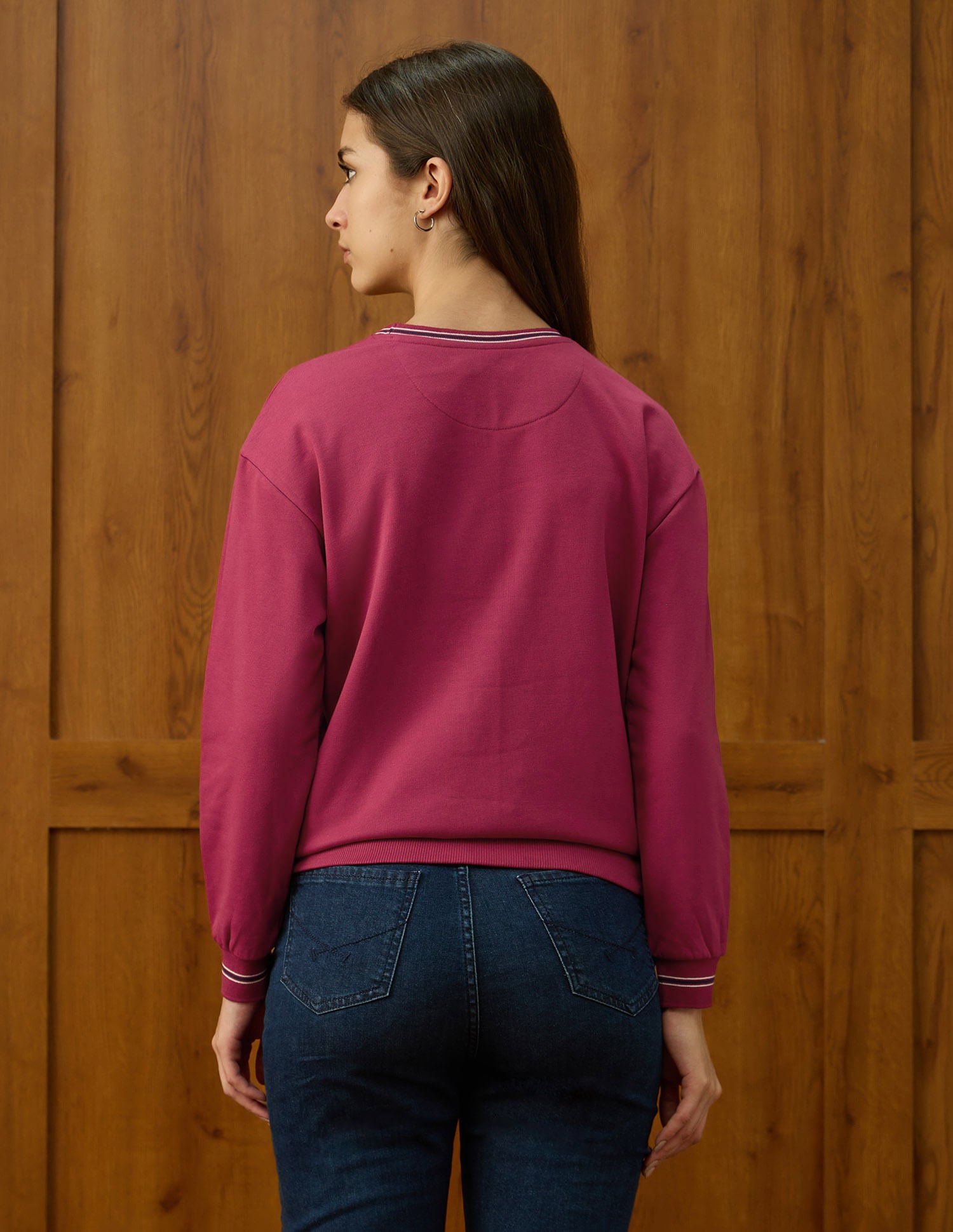 Solid Drop Shoulder Sweatshirt Pink - U.S. POLO ASSN. | Large