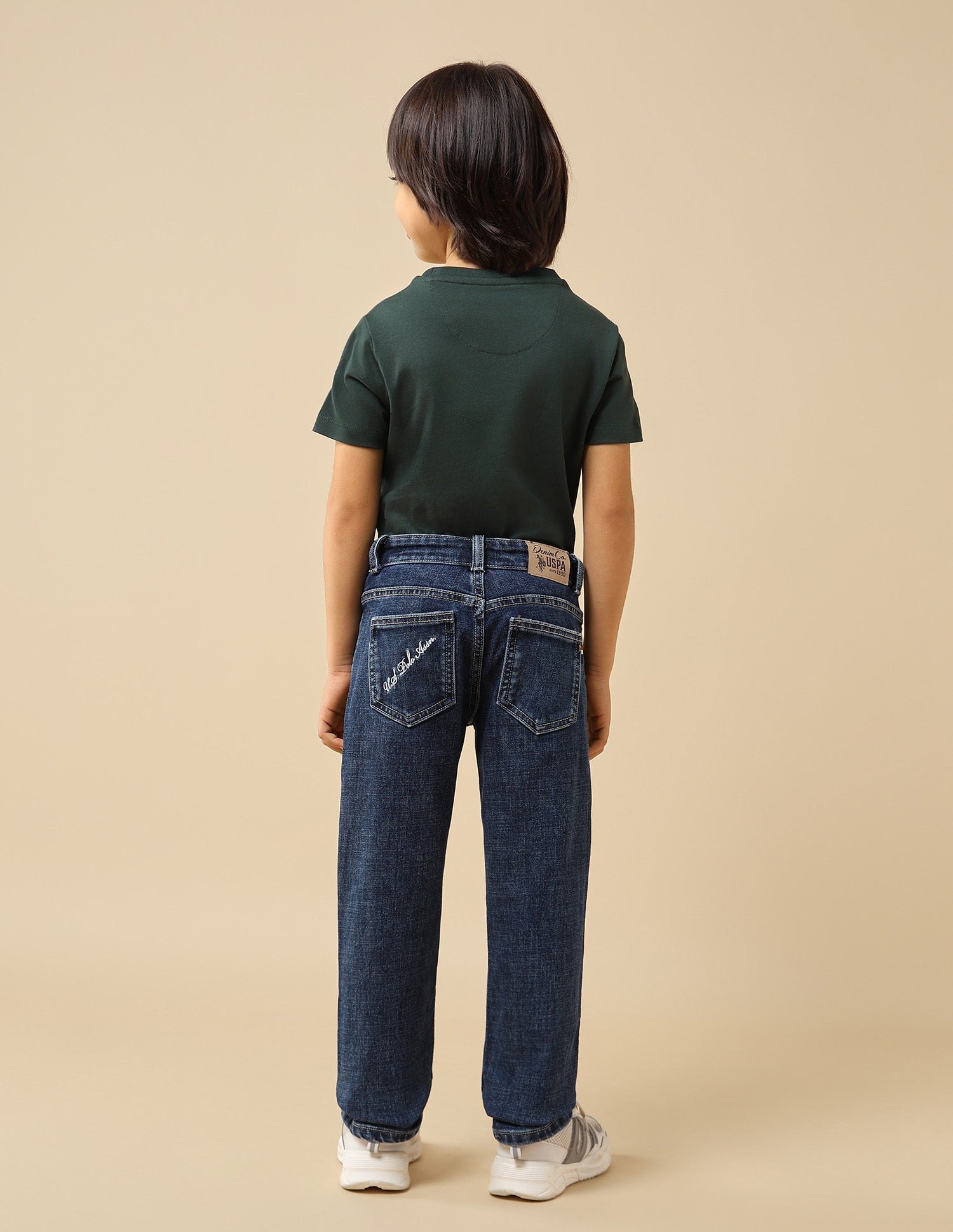 Boys Relaxed Fit Mid Rise Jeans Blue - U.S. POLO ASSN. | Large