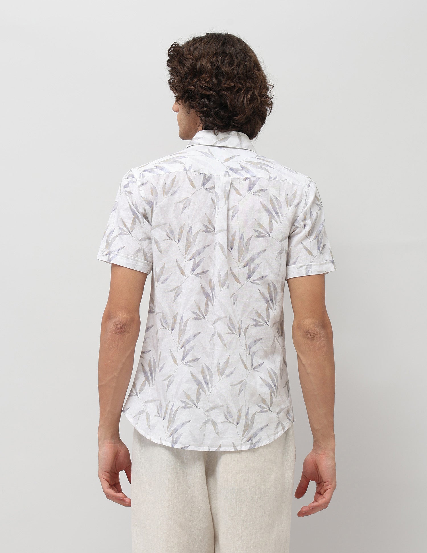 Tropical Printed Tailored Fit Shirt Grey - U.S. POLO ASSN. | Large