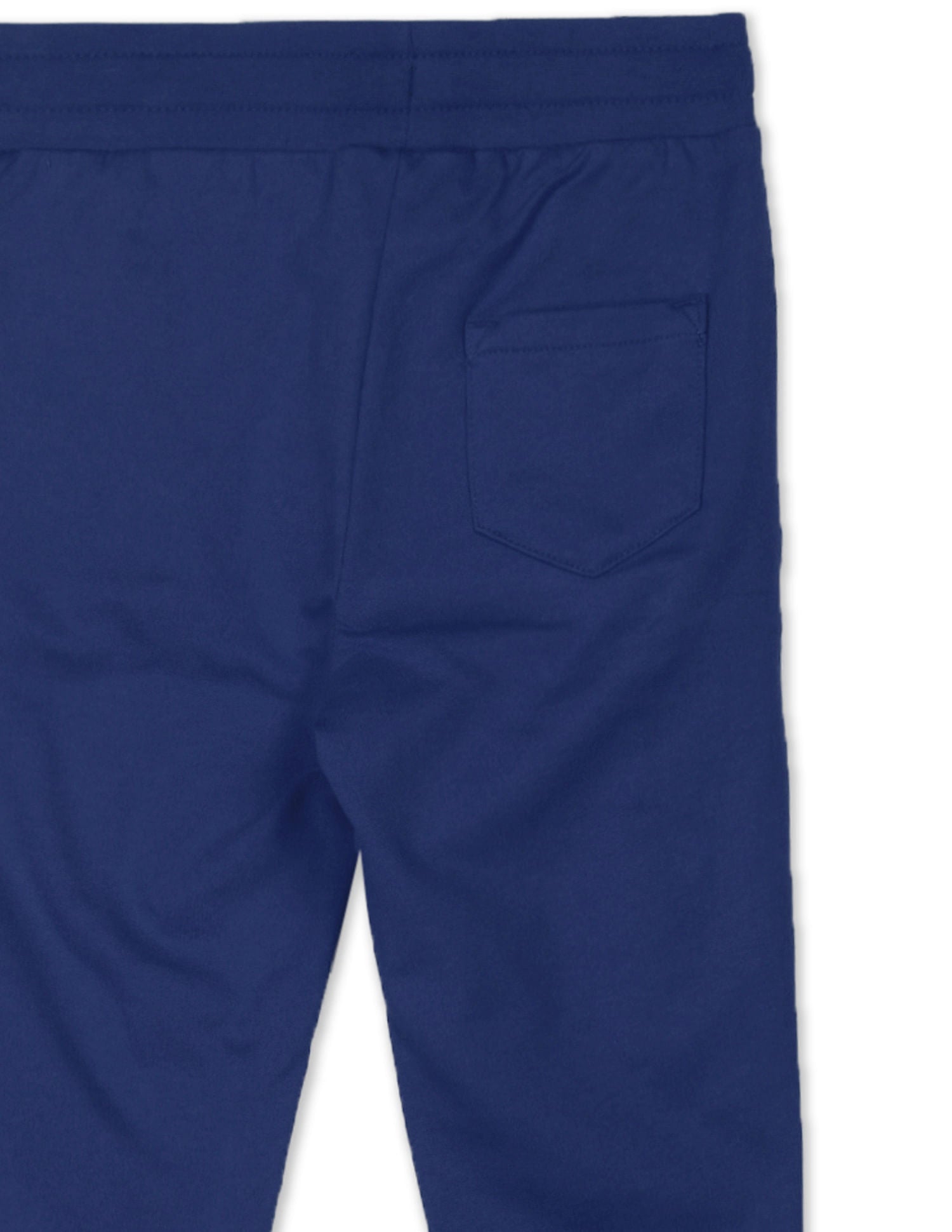 Boys Navy Mid Rise Solid Joggers Navy - U.S. Polo Assn. India | Large