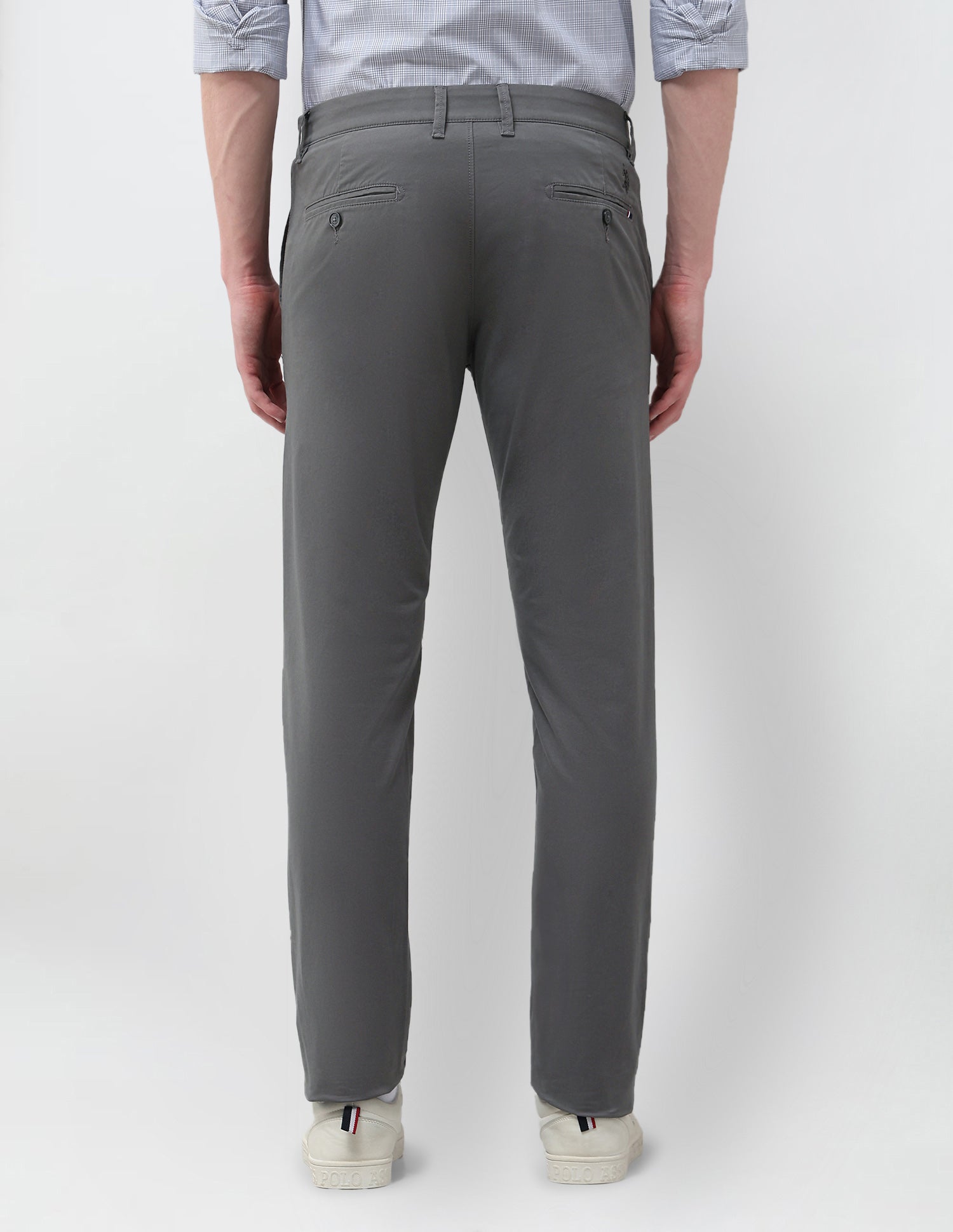 Denver Slim Fit Satin Trousers Dark Grey - U.S. Polo Assn. India | Large