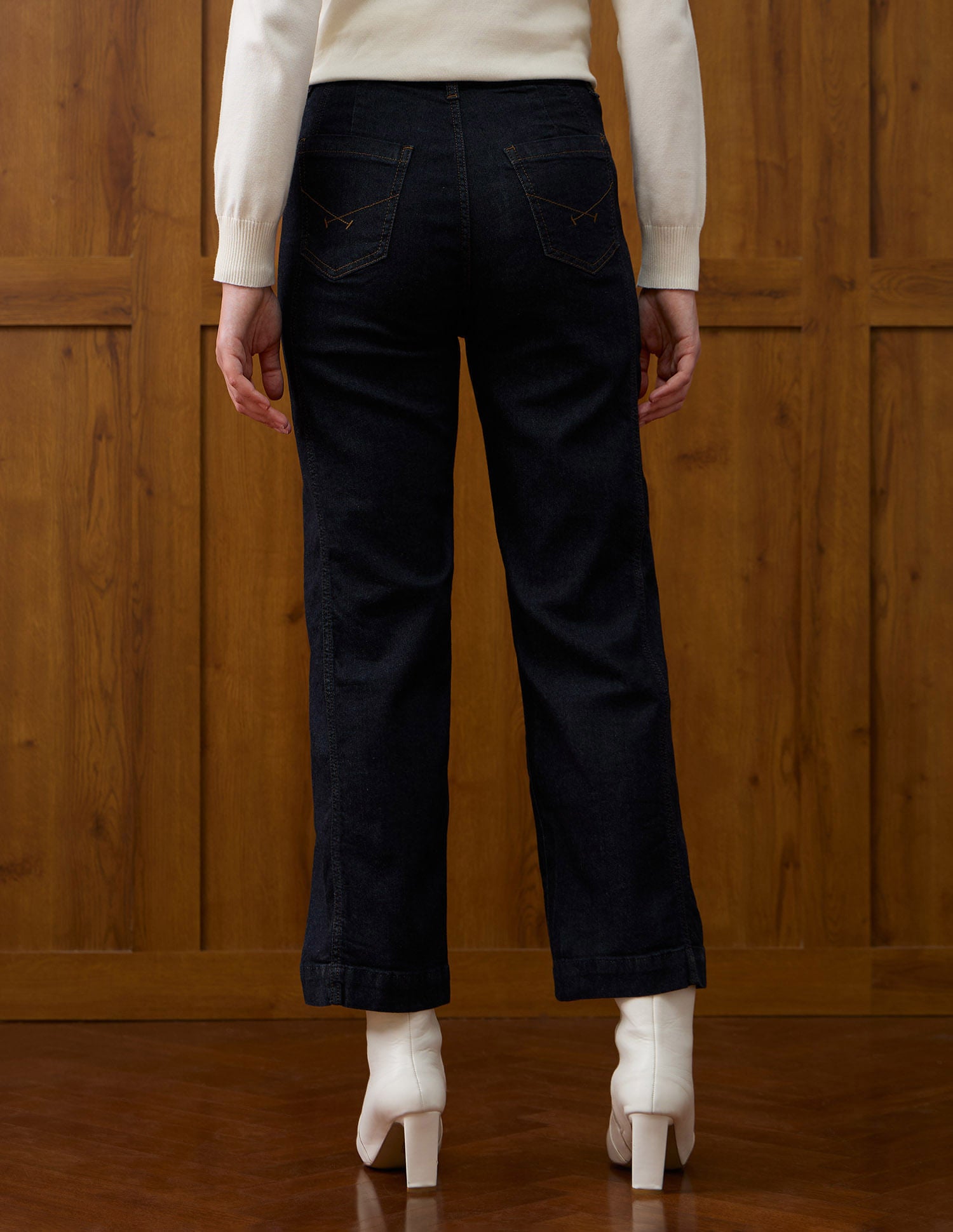 High Rise Straight Fit Jeans Blue - U.S. POLO ASSN. | Large