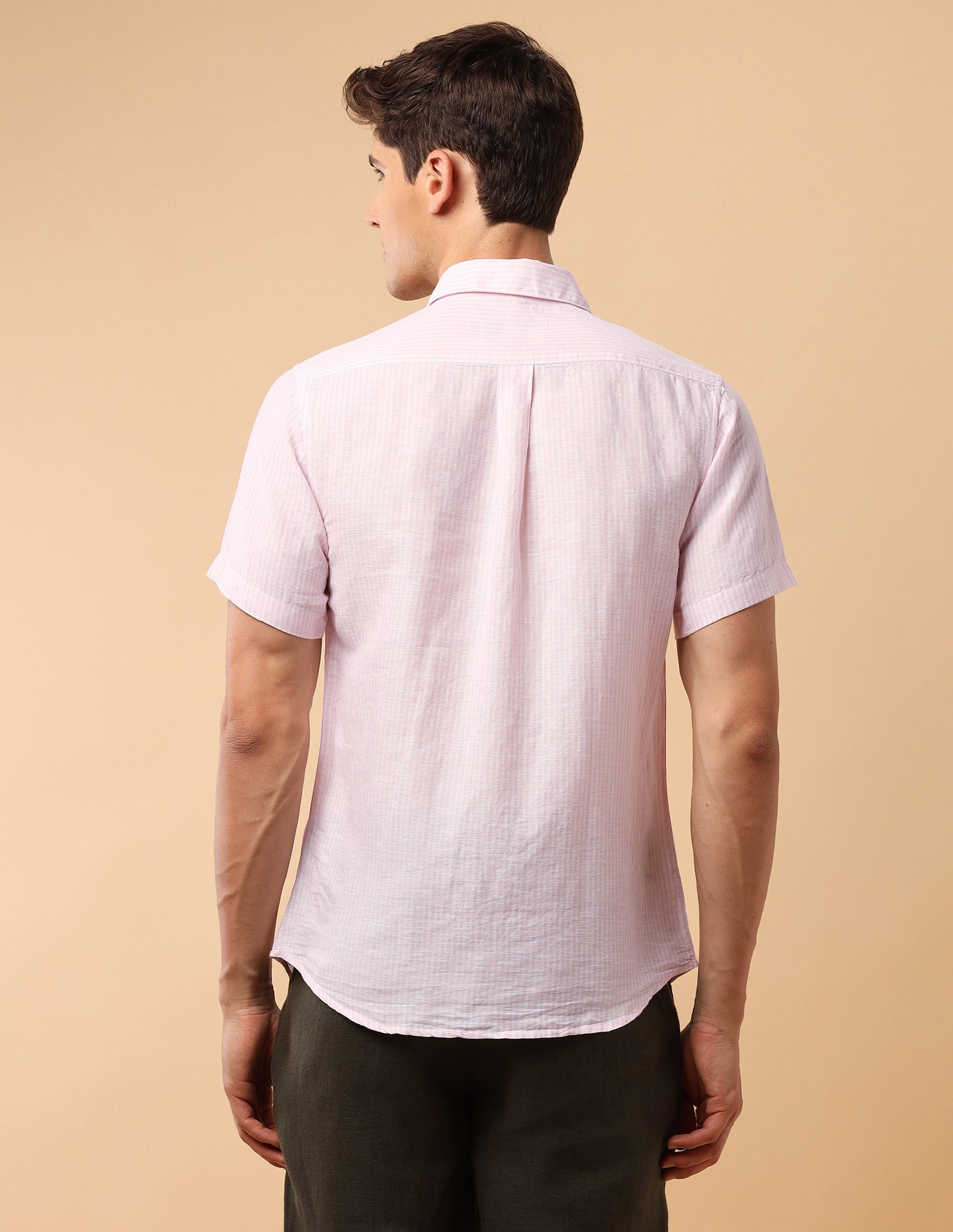 Pacho X Vertical Striped Regular Fit Shirt Pink - U.S. Polo Assn. India | Large