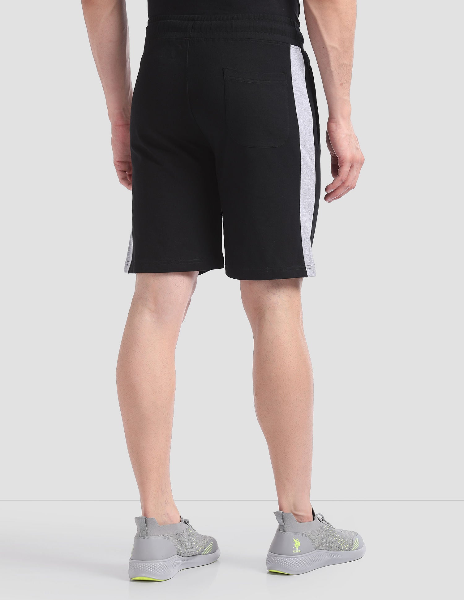 Panelled Cotton OES01 Lounge Shorts - Pack Of 1 Black - U.S. POLO ASSN. | Large