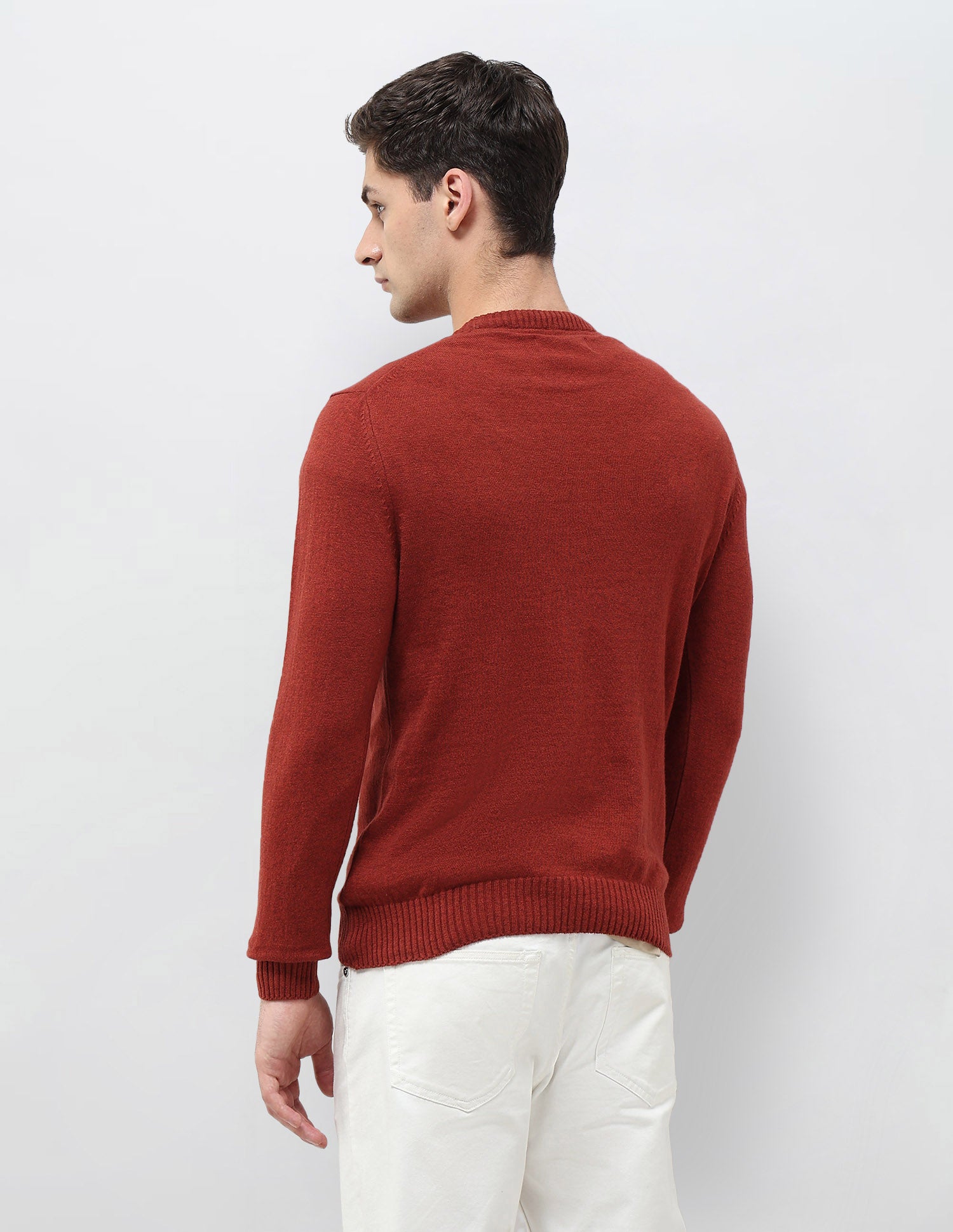 Heathered Regular Fit Sweater Rust - U.S. POLO ASSN. | Large