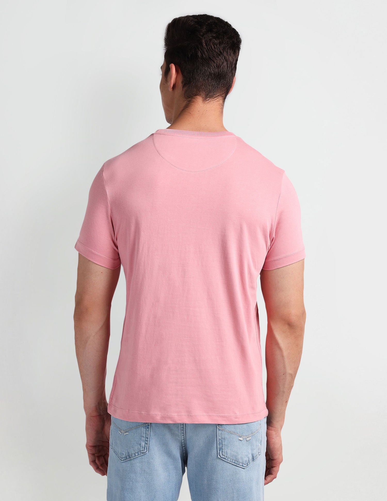 Muscle Fit Brand Print T-Shirt Pink - U.S. Polo Assn. India | Large