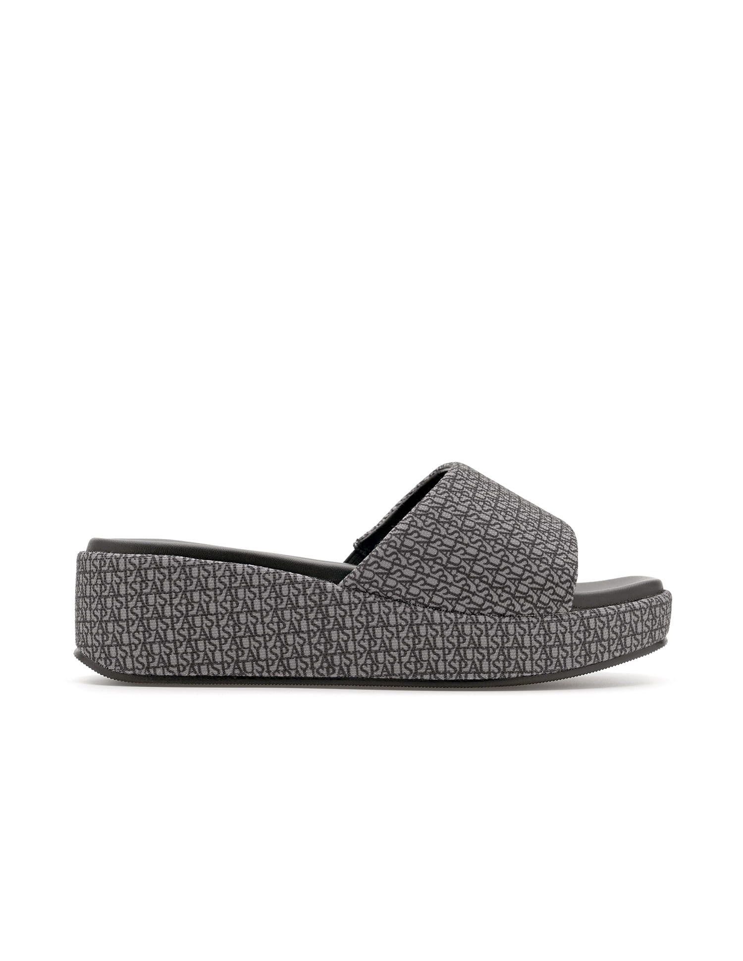 Women Open Toe Brand Print Savina Sandals Black - U.S. Polo Assn. India | Large