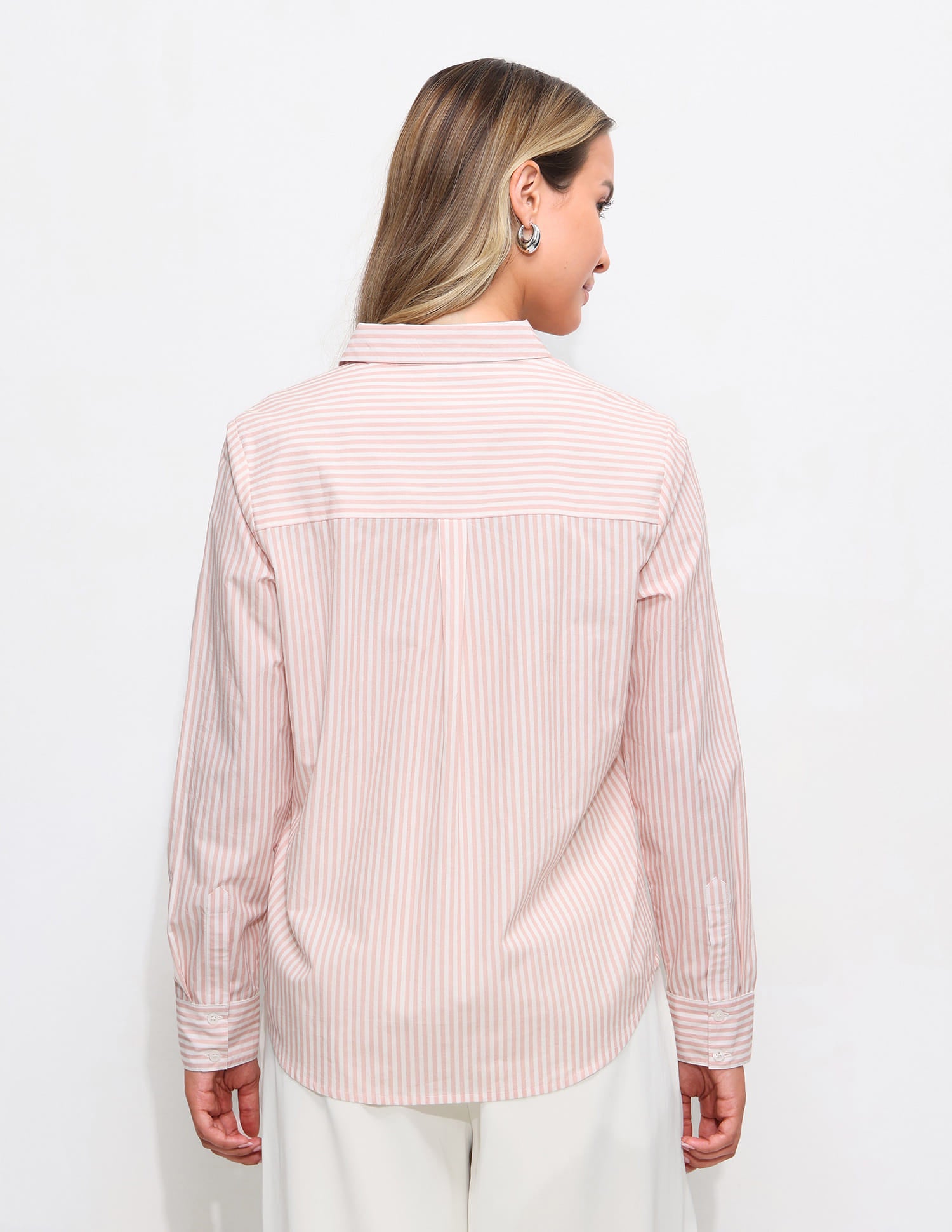 Vertical Striped Regular Fit Shirt Pink - U.S. Polo Assn. India | Large