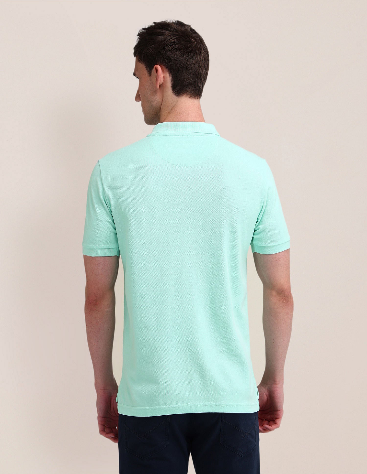 Solid Slim Fit Polo Shirt Aqua - U.S. POLO ASSN. | Large