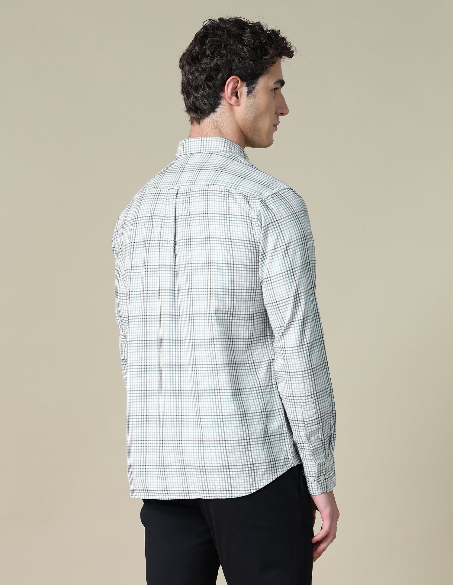 Grid Tattersall Checked Twill Shirt Grey - U.S. Polo Assn. India | Large