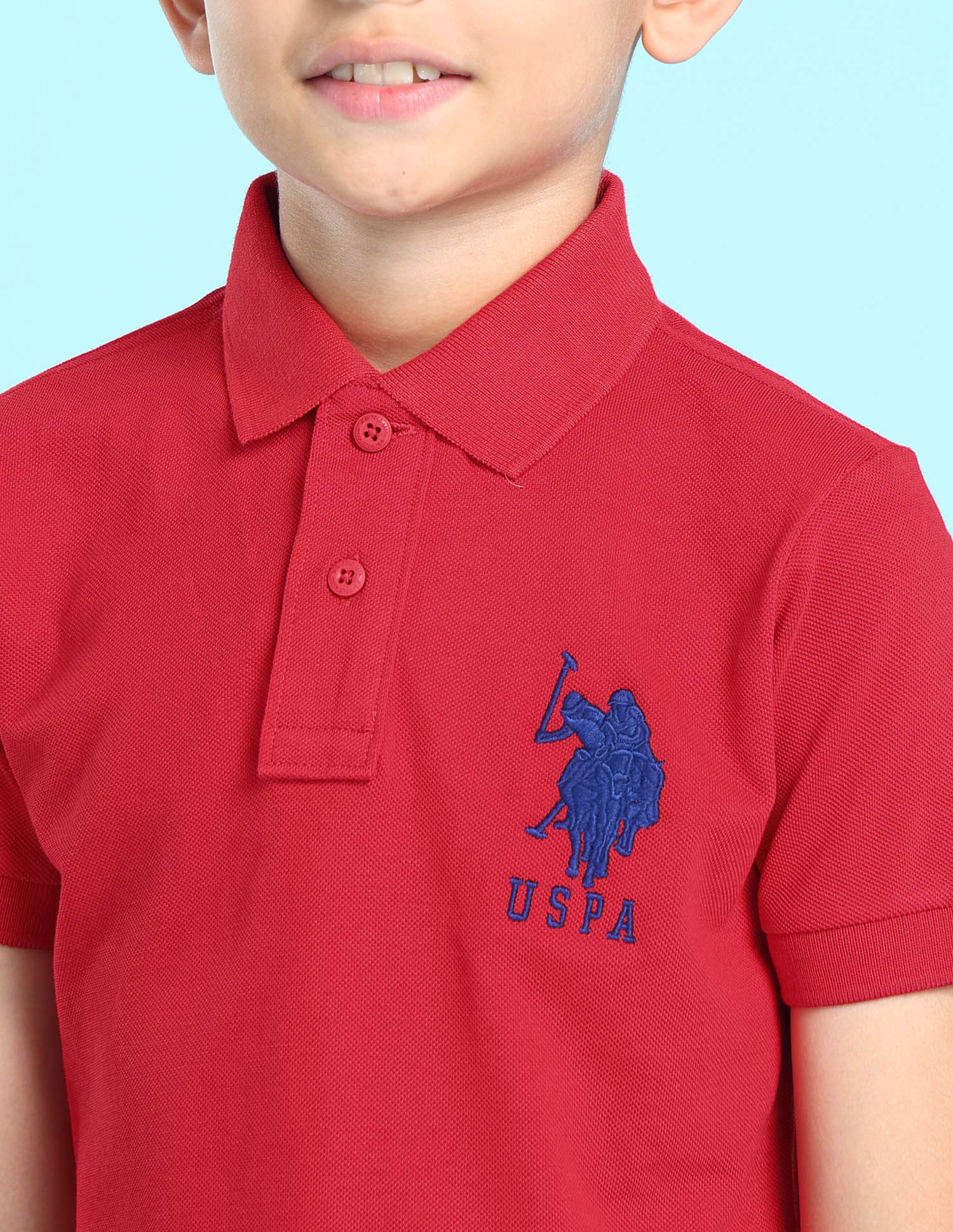 Cotton Pique Polo Shirt Red - U.S. POLO ASSN. | Large