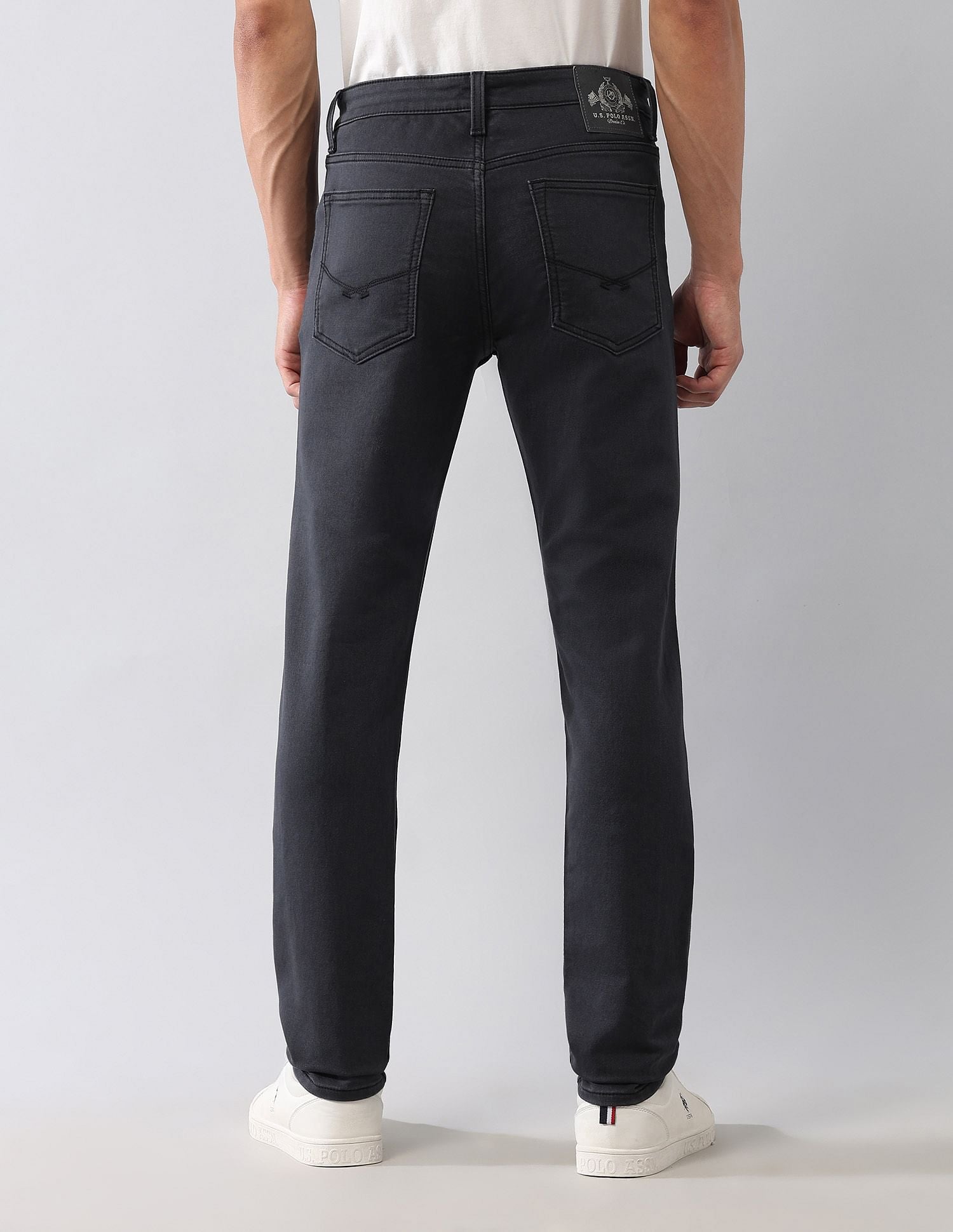 Regallo Skinny Fit Black Jeans Black - U.S. Polo Assn. India | Large