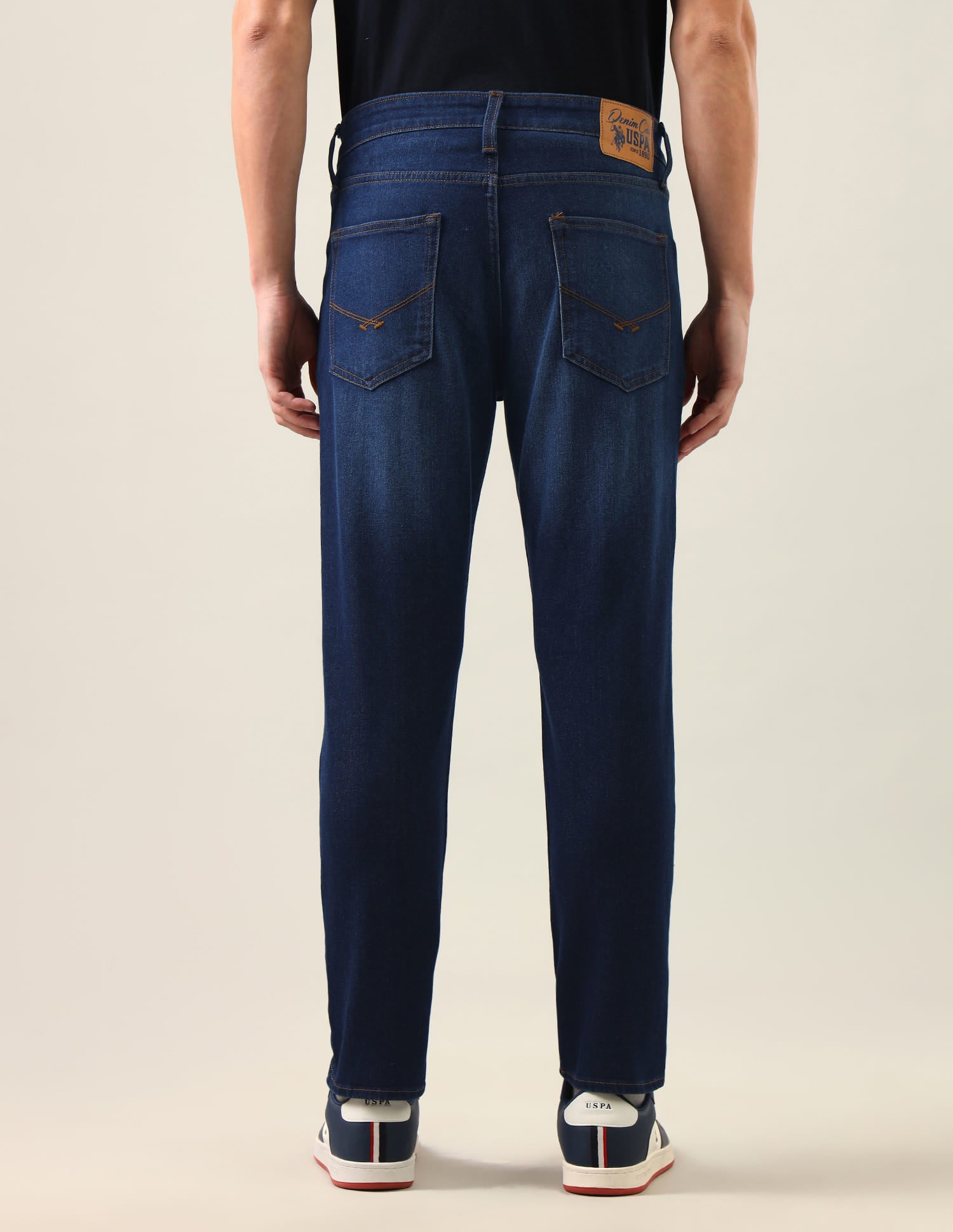Cole Comfort Cropped Fit Blue Jeans Blue - U.S. Polo Assn. India | Large
