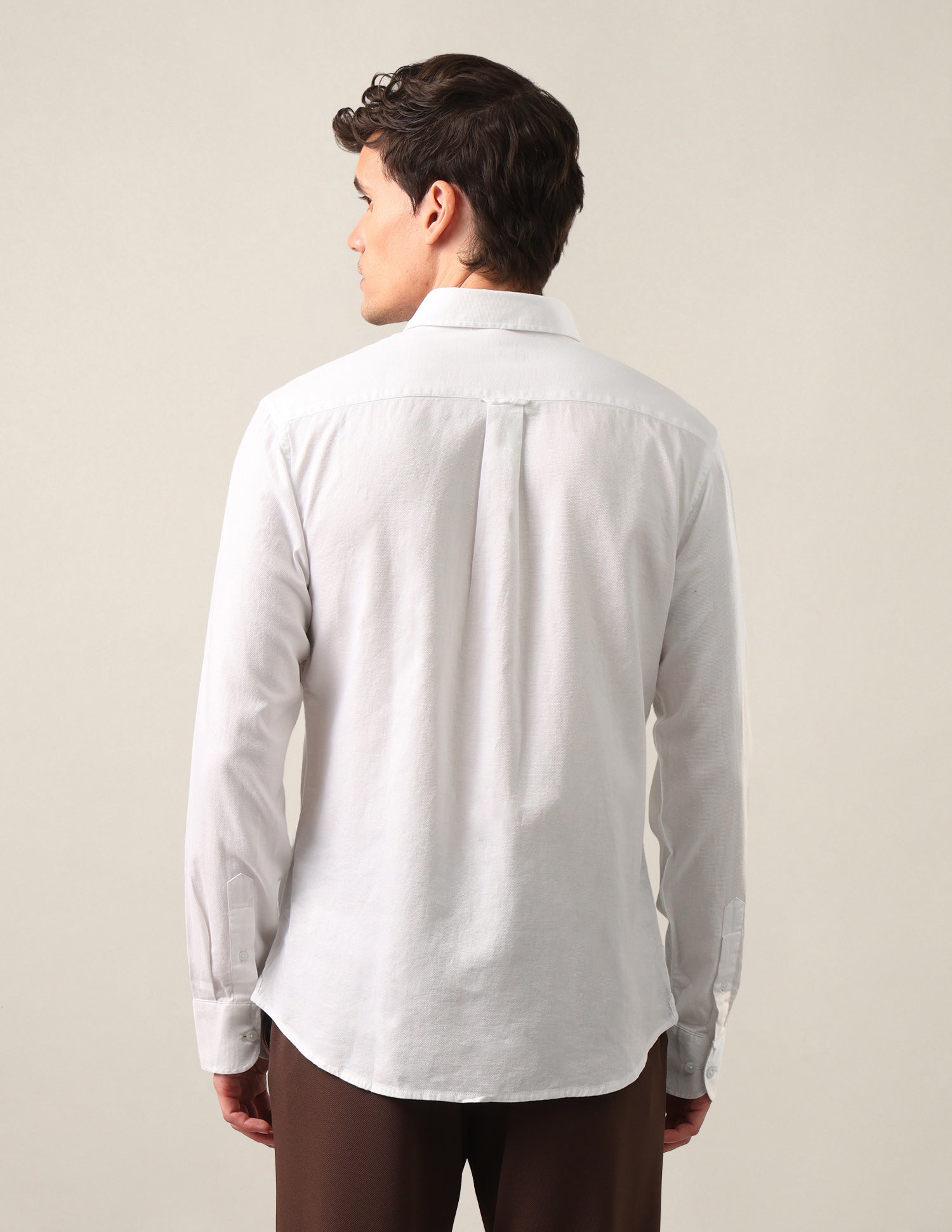 Tailored Fit Solid Shirt White - U.S. Polo Assn. India | Large